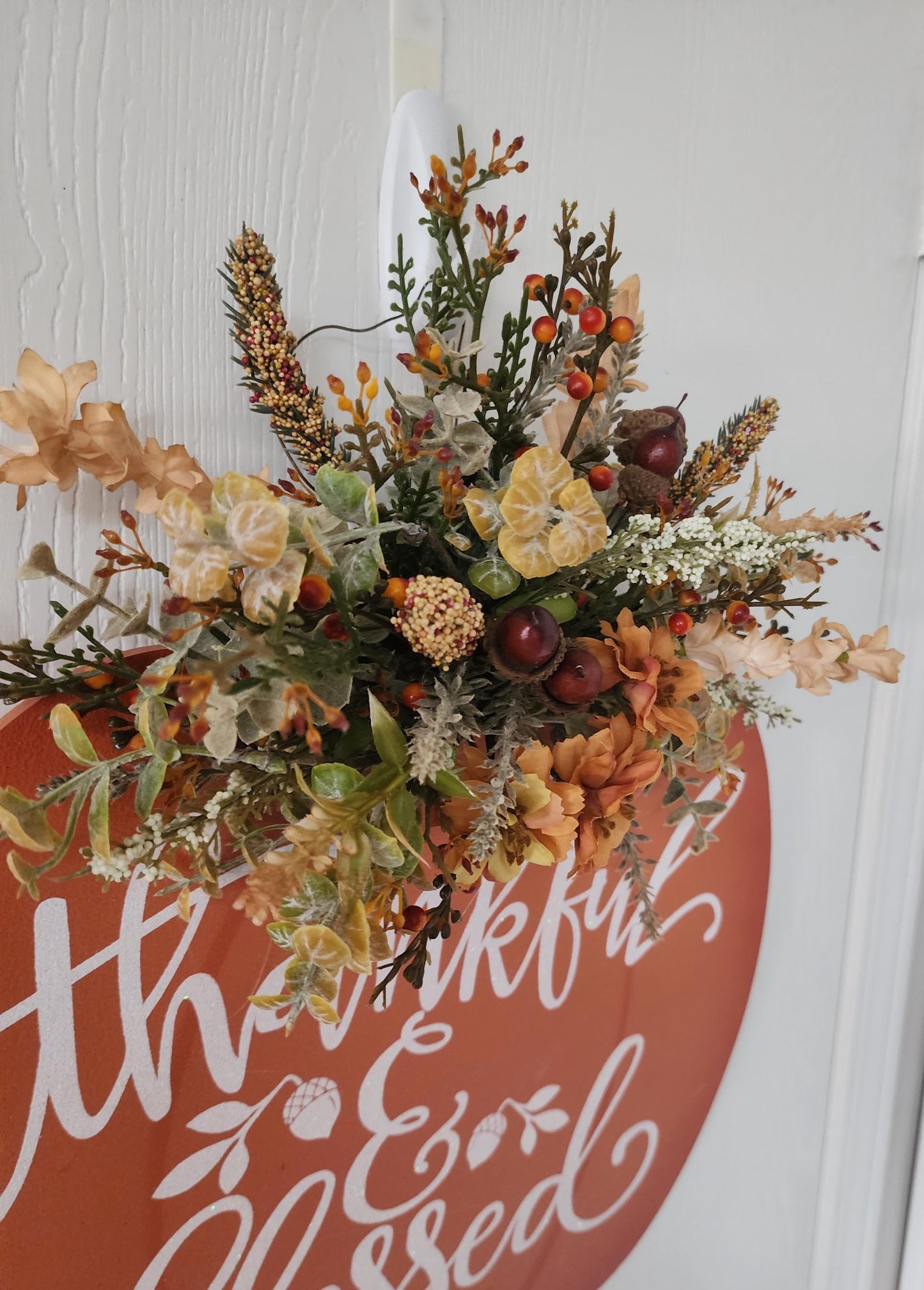 Thankful & Blessed Pumpkin Wall/Door Hanging