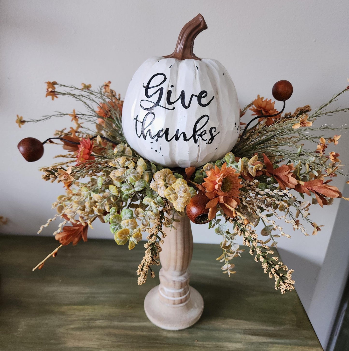 Give Thanks Candlestick Centerpiece