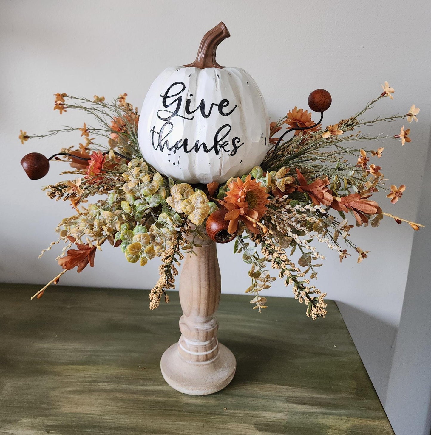 Give Thanks Candlestick Centerpiece