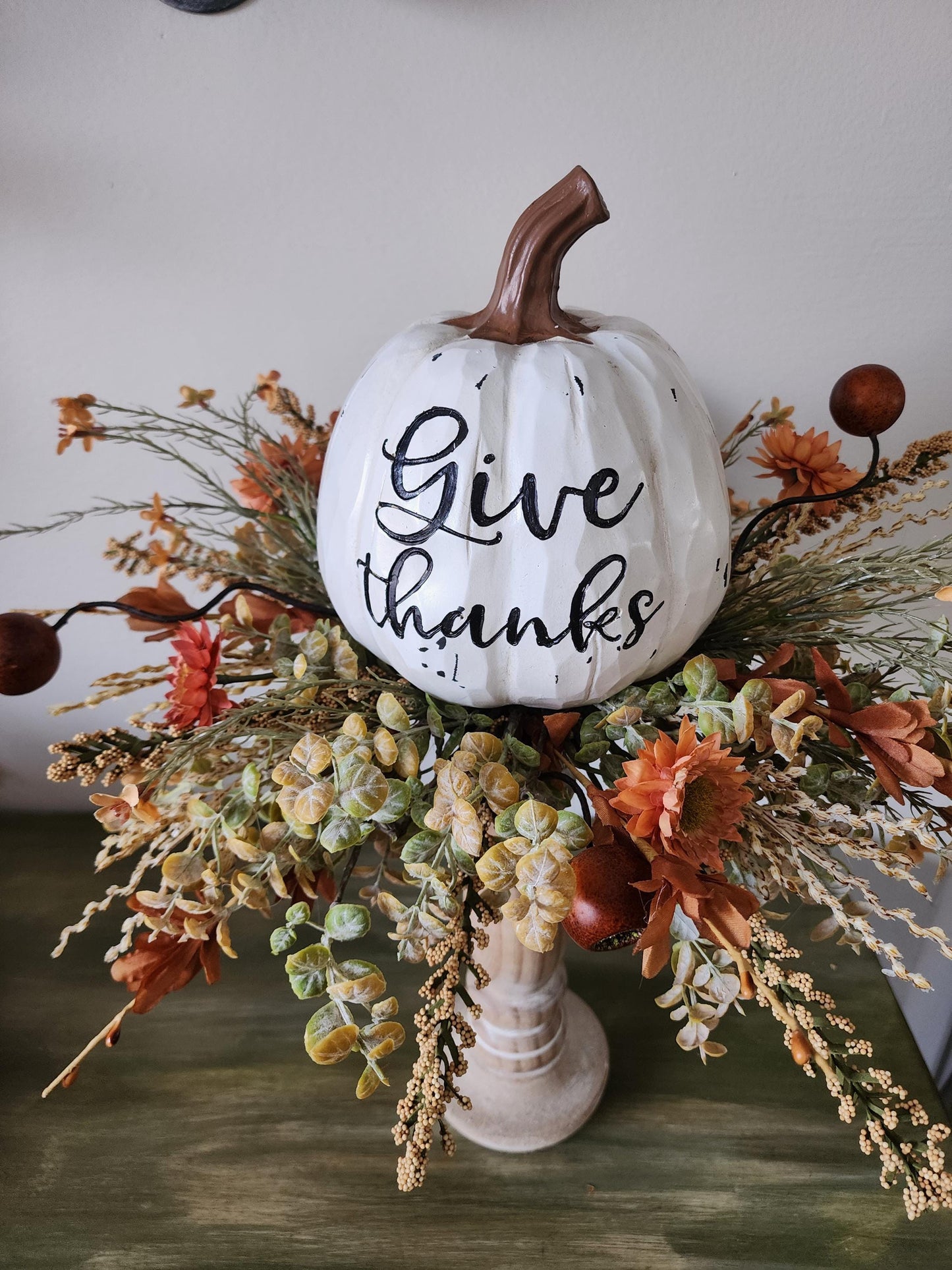 Give Thanks Candlestick Centerpiece