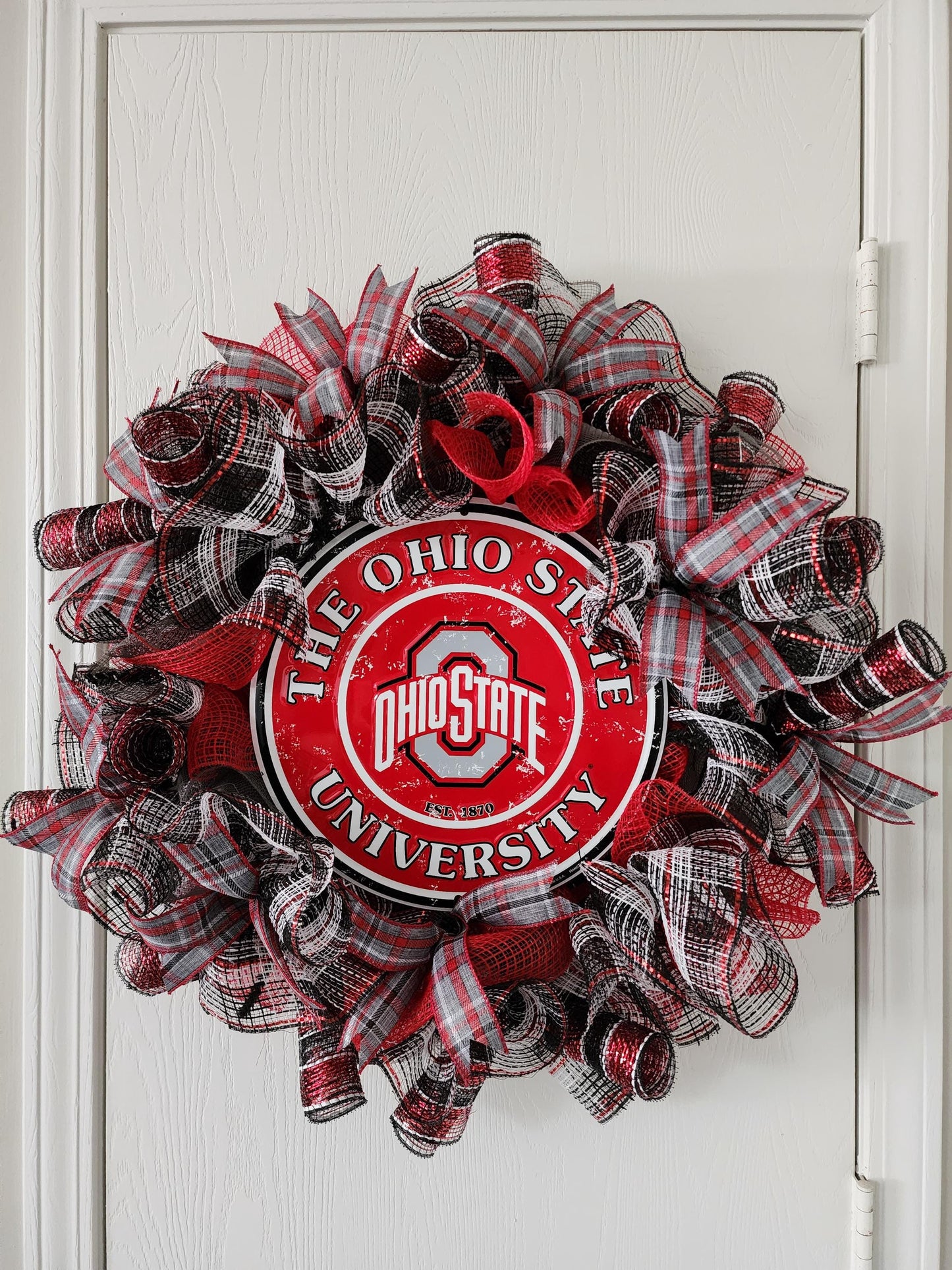 Ohio State Mesh Wreath