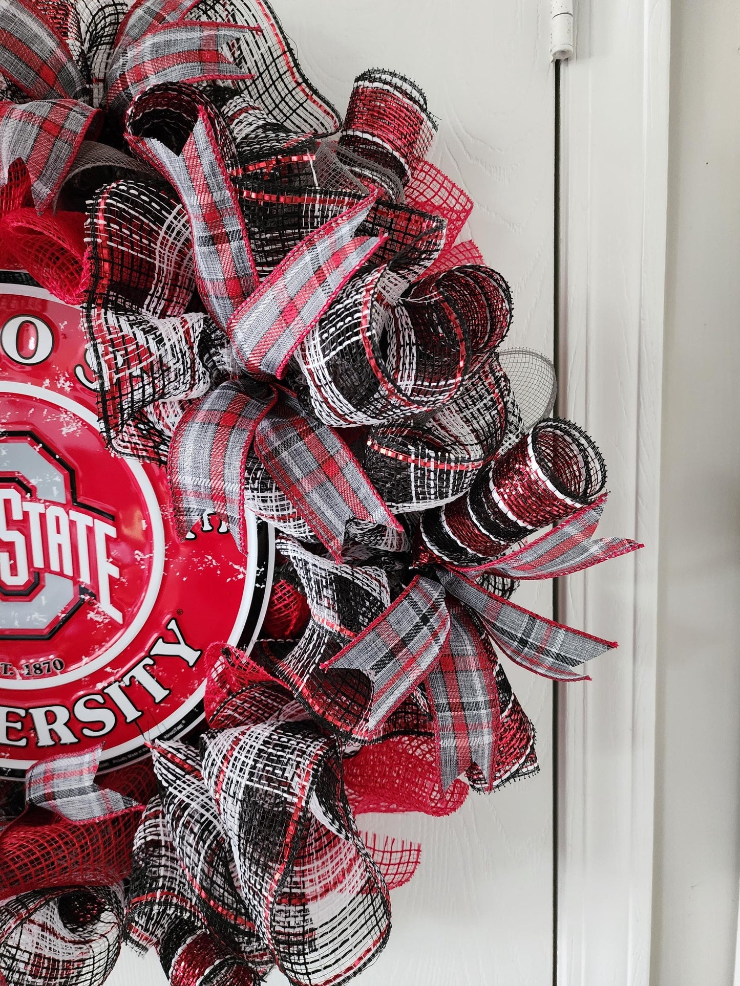 Ohio State Mesh Wreath