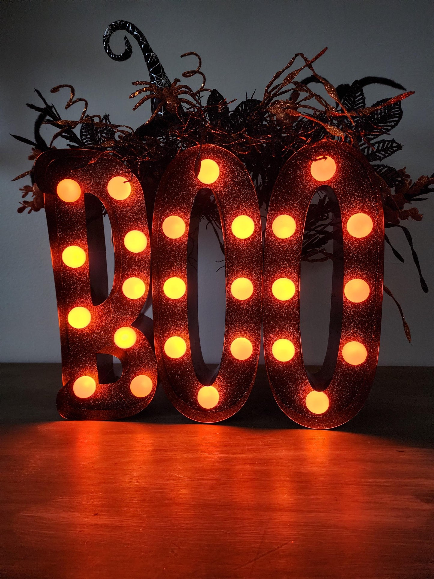 Lighted BOO Halloween Arrangement