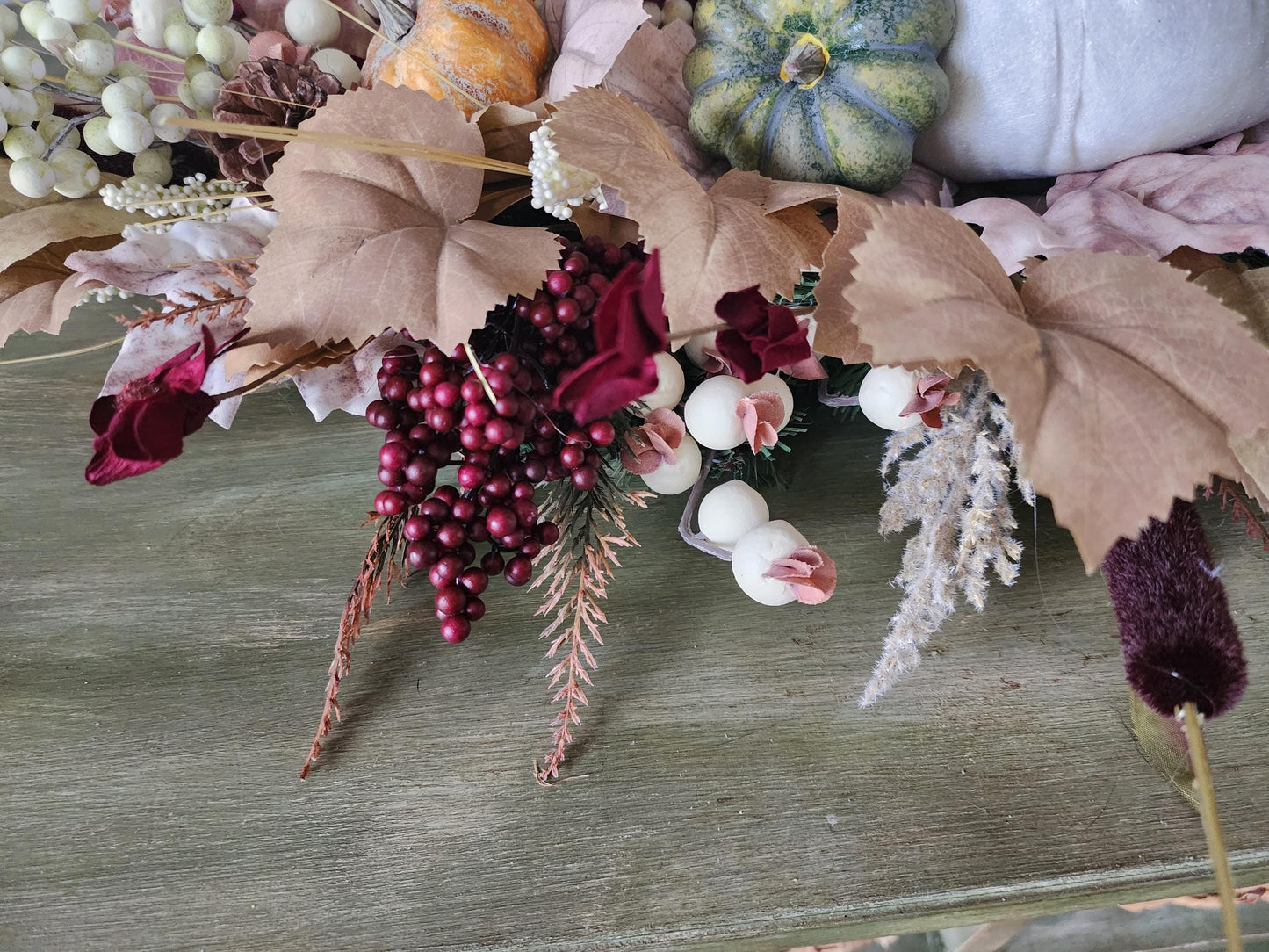 Ivory Pumpkin Fall Centerpiece