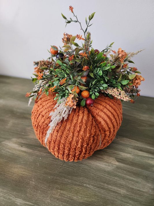 Corduroy Pumpkin Centerpiece