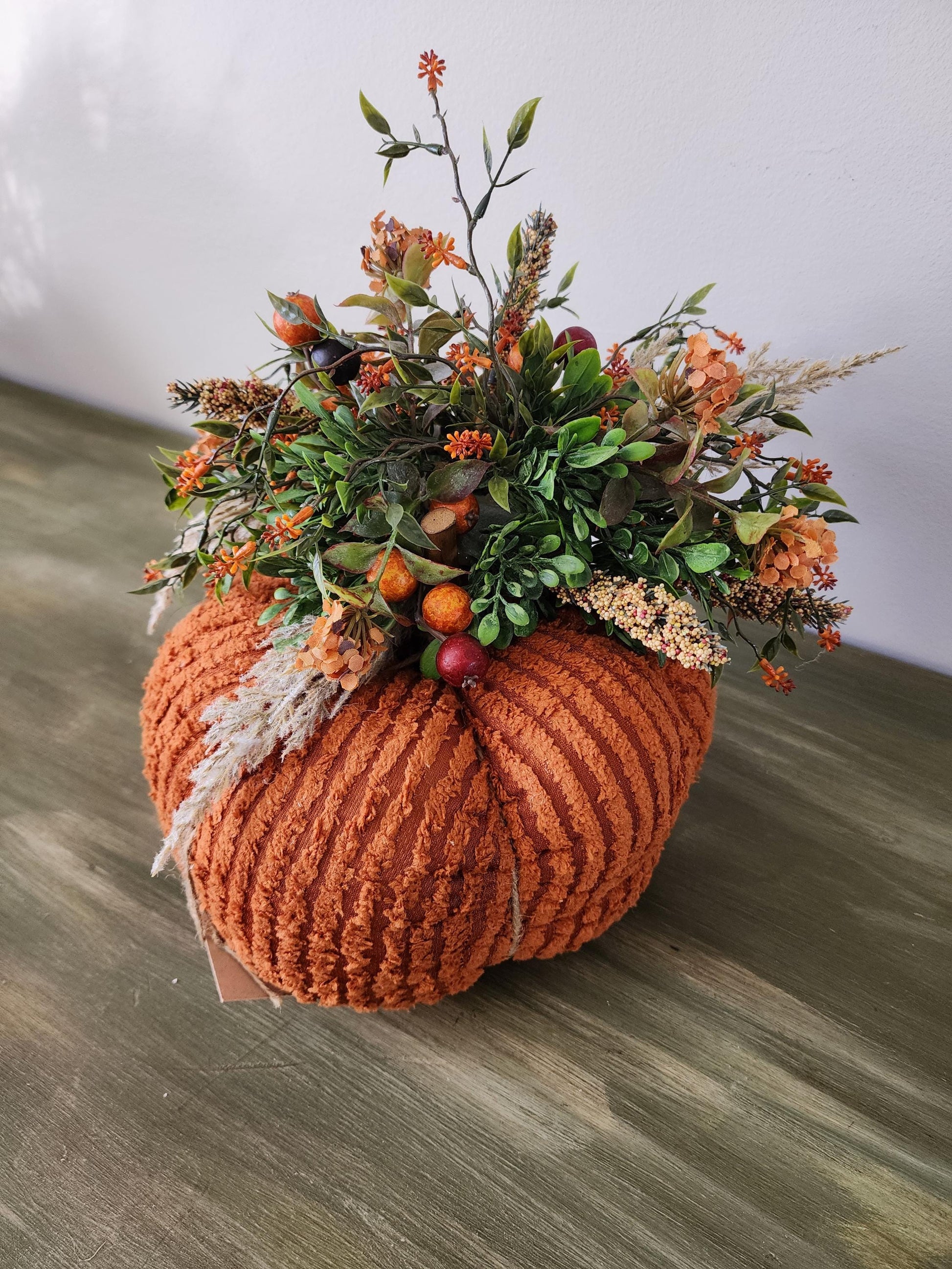 Corduroy Pumpkin Centerpiece