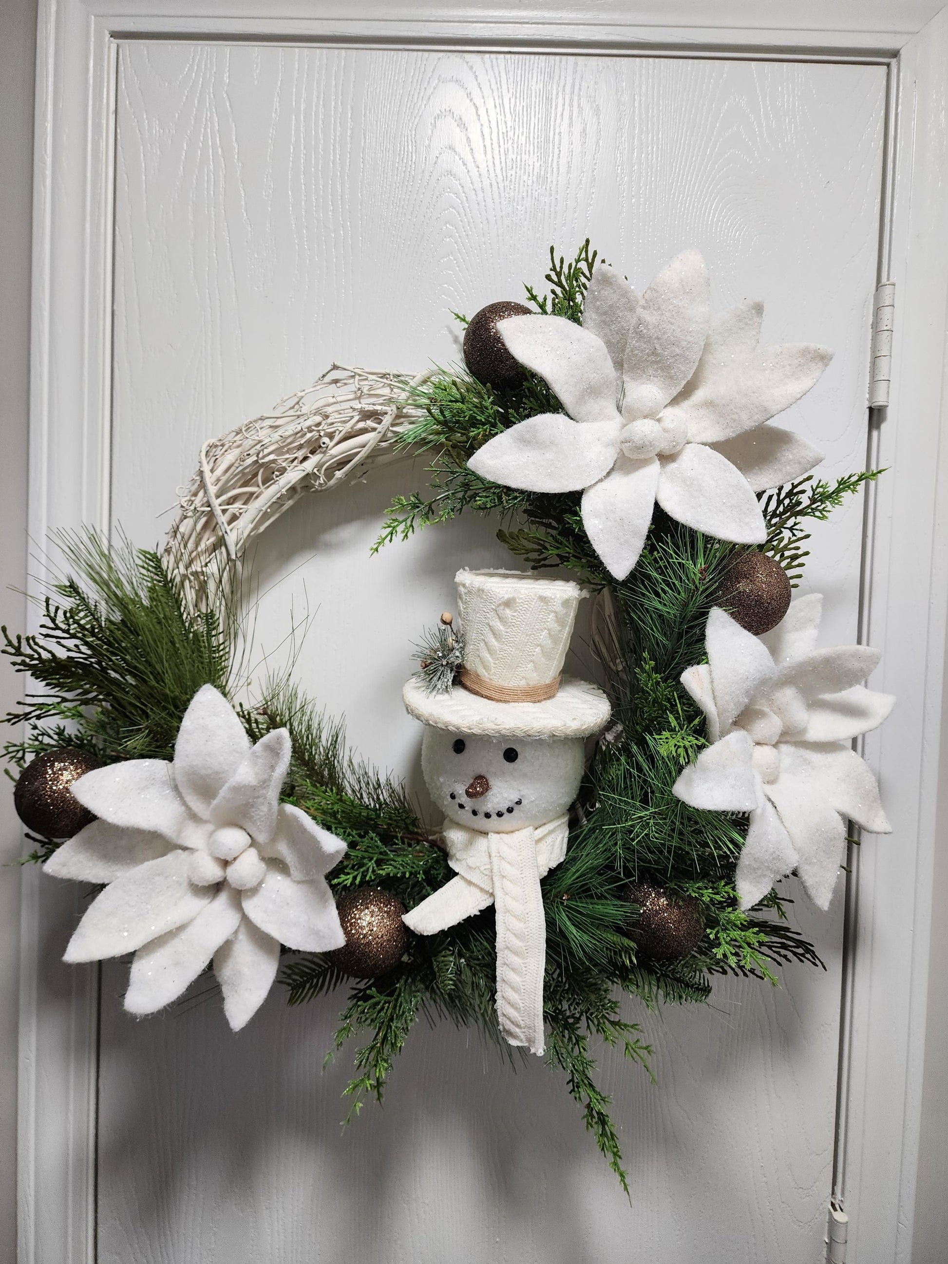 Cozy Snowman Wreath