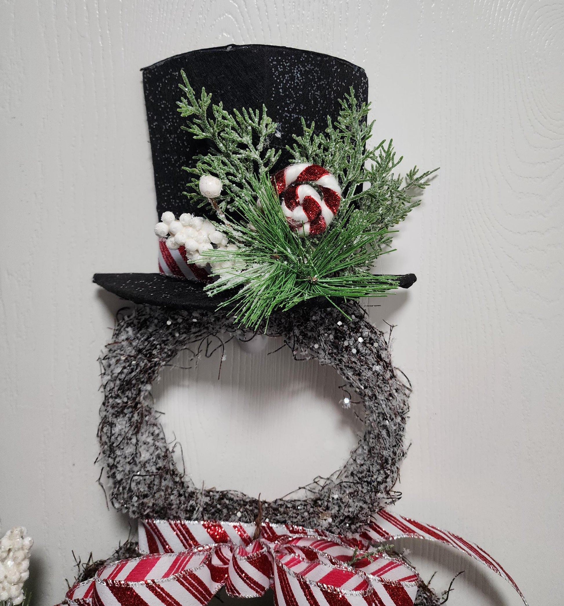 Glittery Snowman Wall Basket