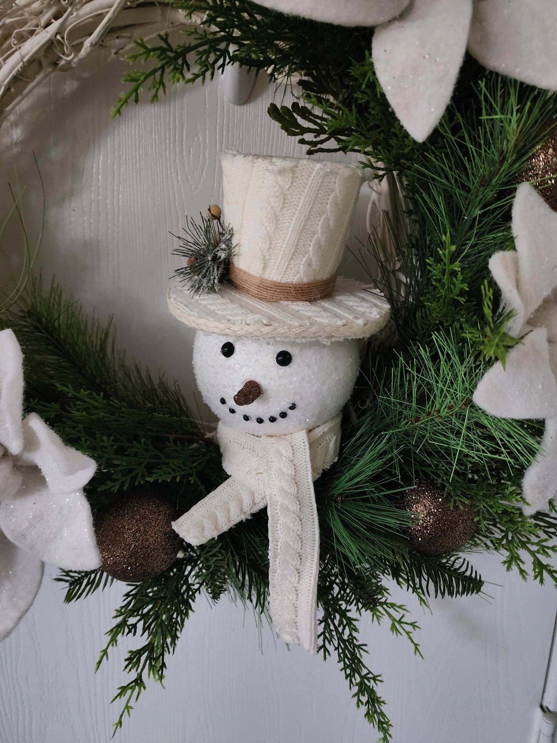 Cozy Snowman Wreath