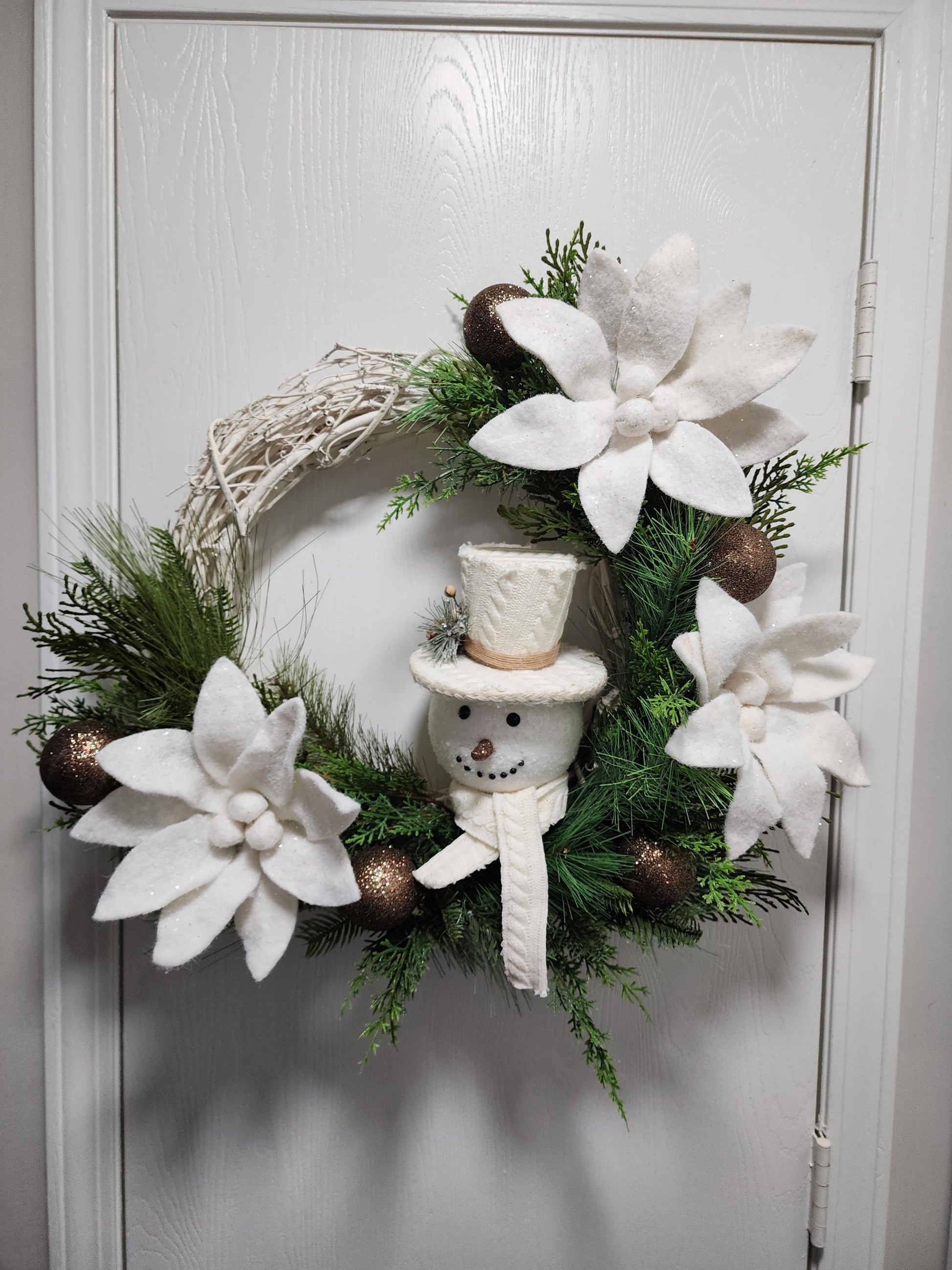 Cozy Snowman Wreath