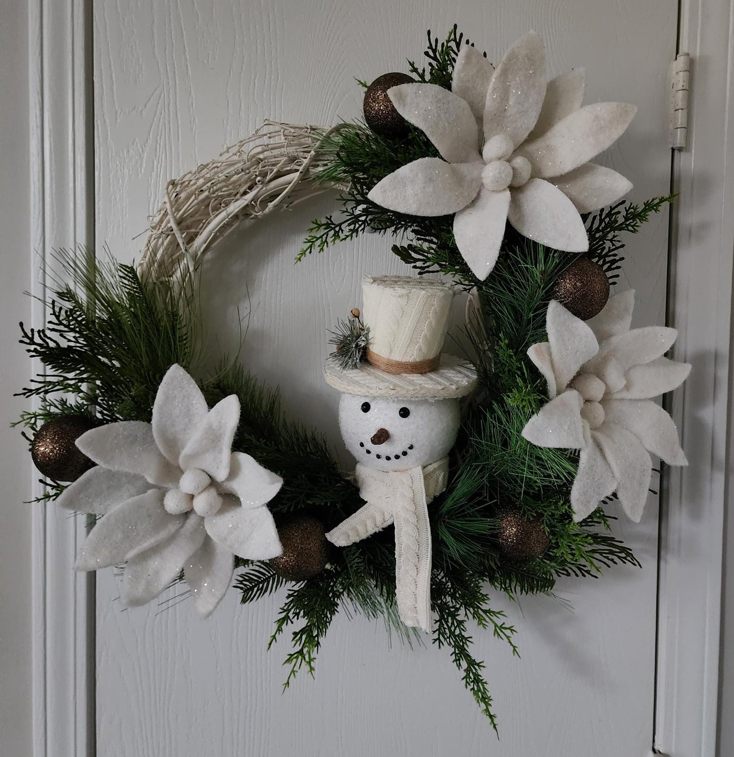 Cozy Snowman Wreath