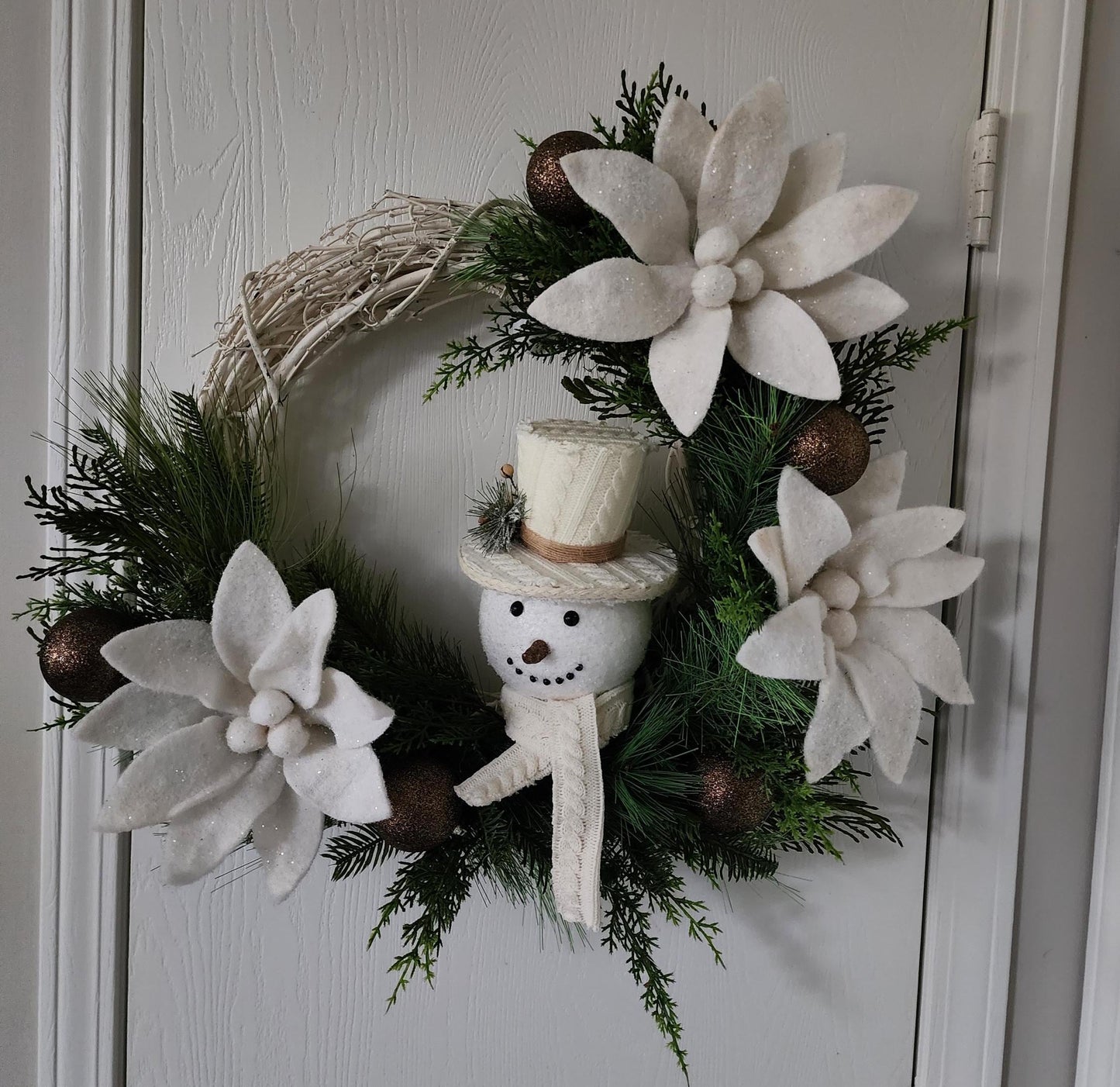 Cozy Snowman Wreath