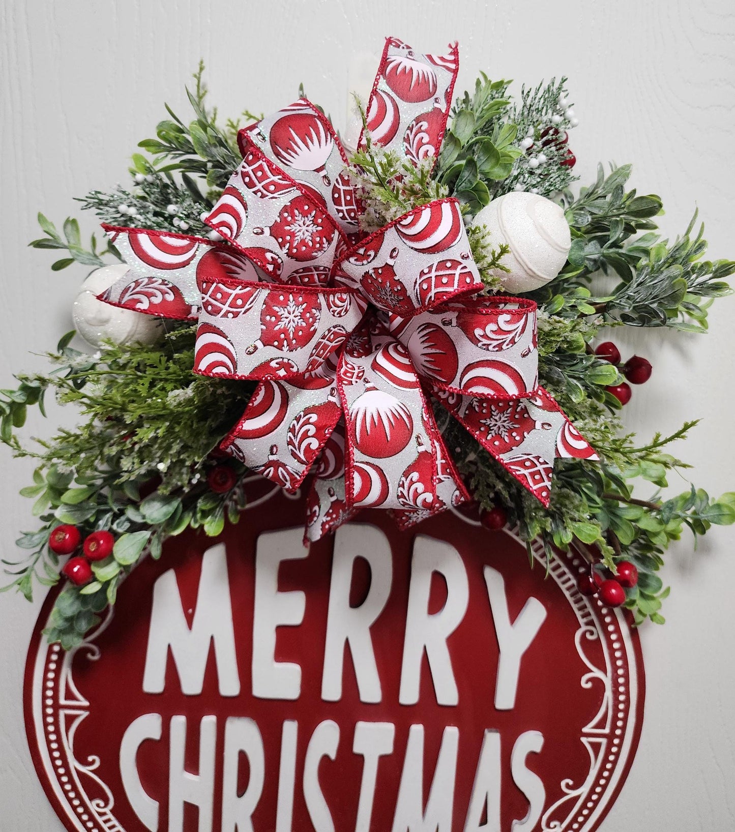 Merry Christmas Ornament Wall Hanging