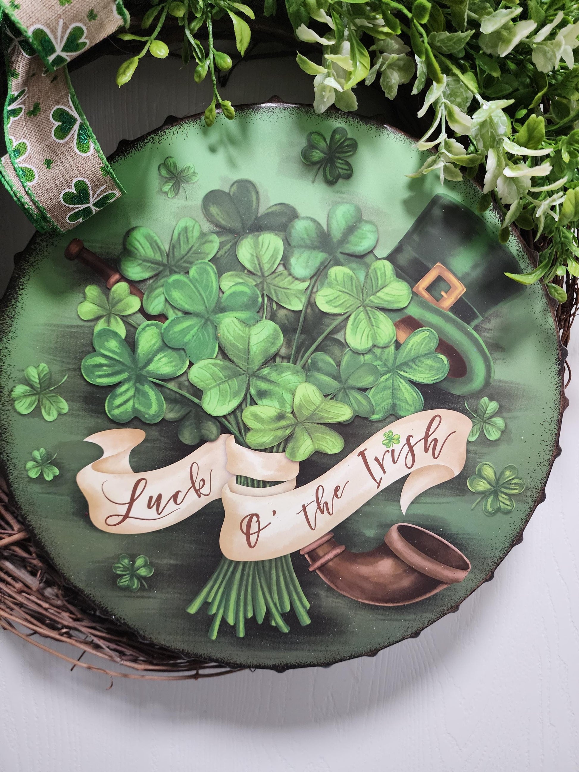 Luck of the Irish Grapevine Wreath