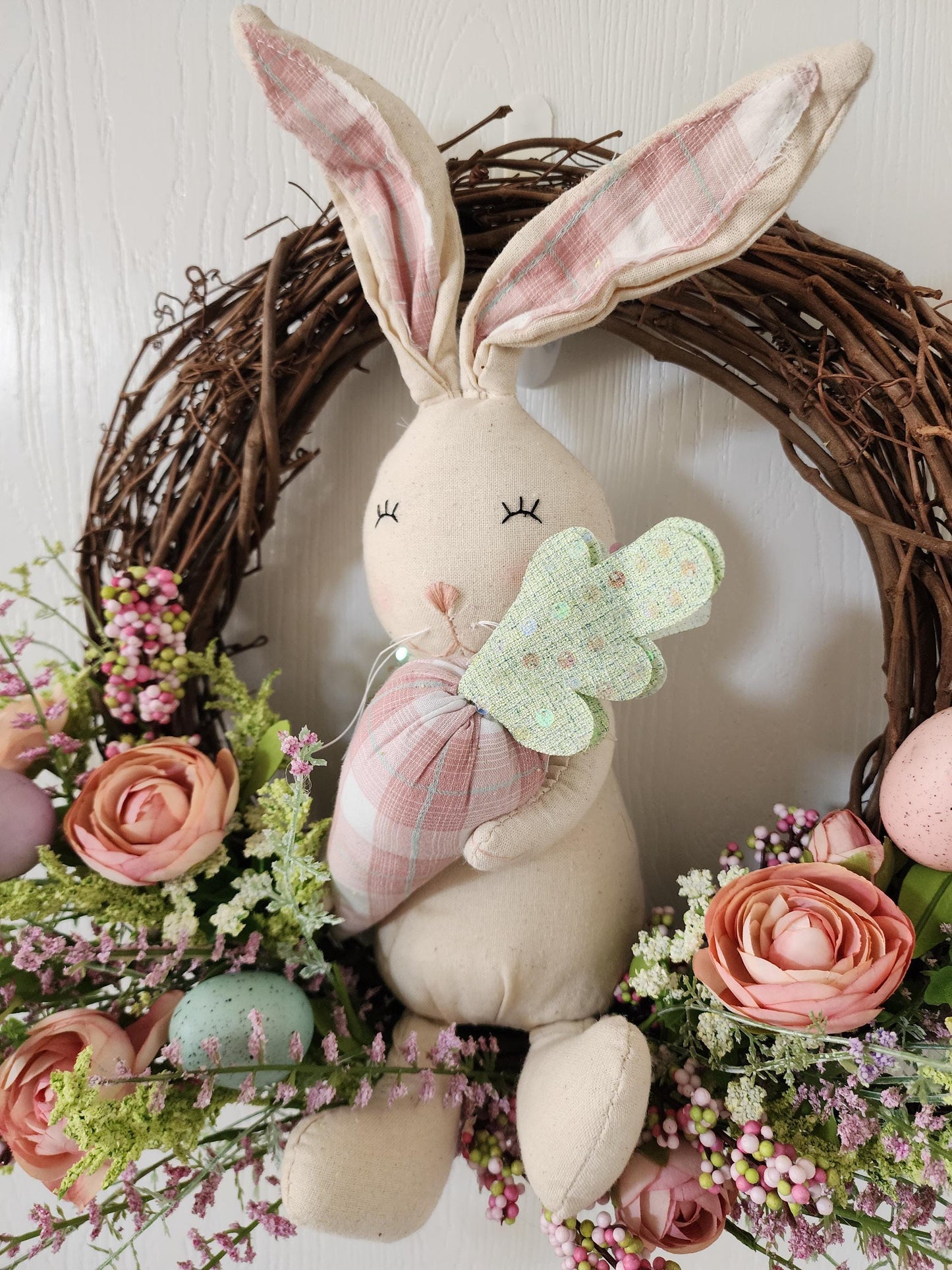 Pastel Bunny Grapevine Wreath