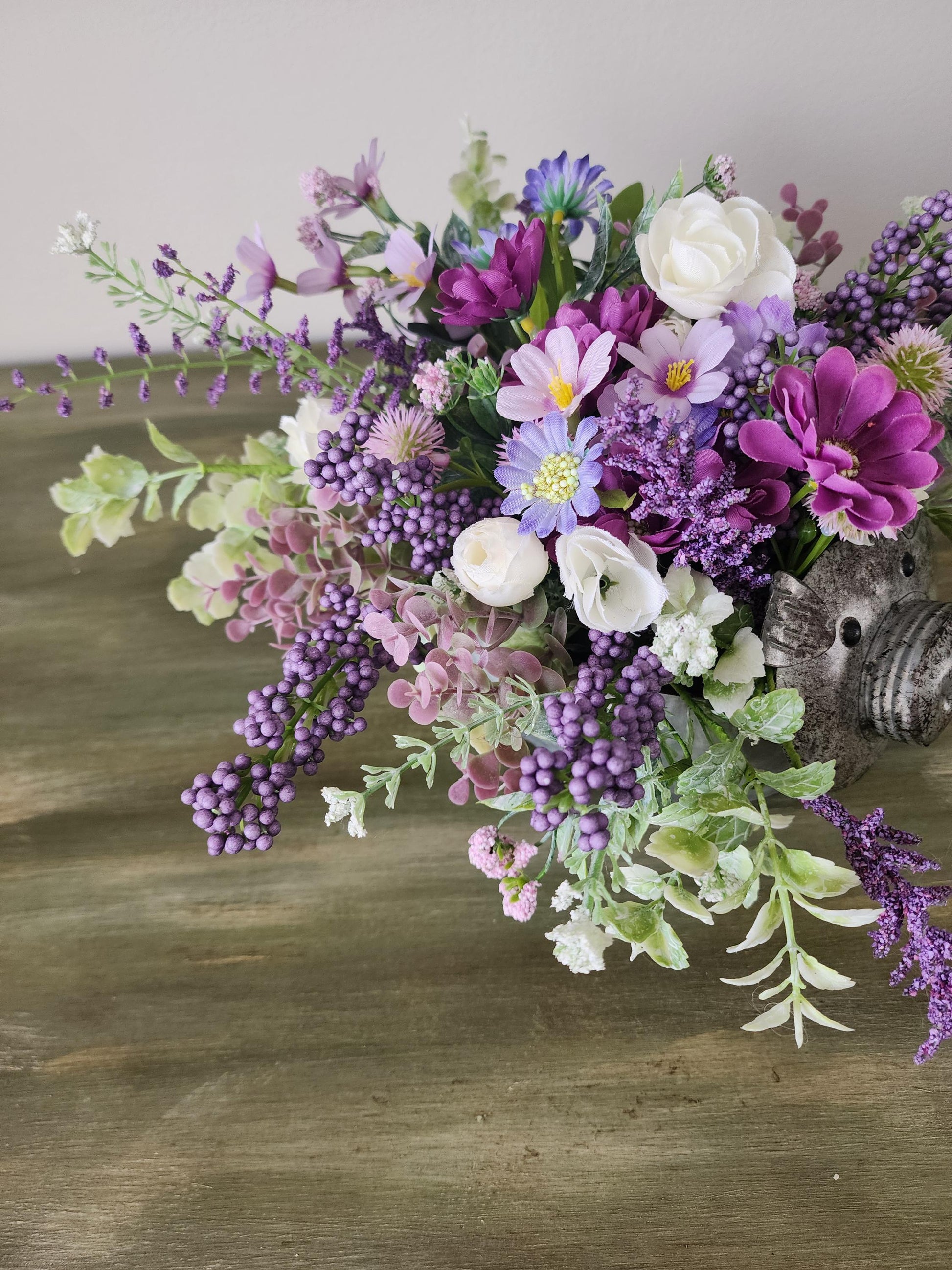 Purple Piggy Planter