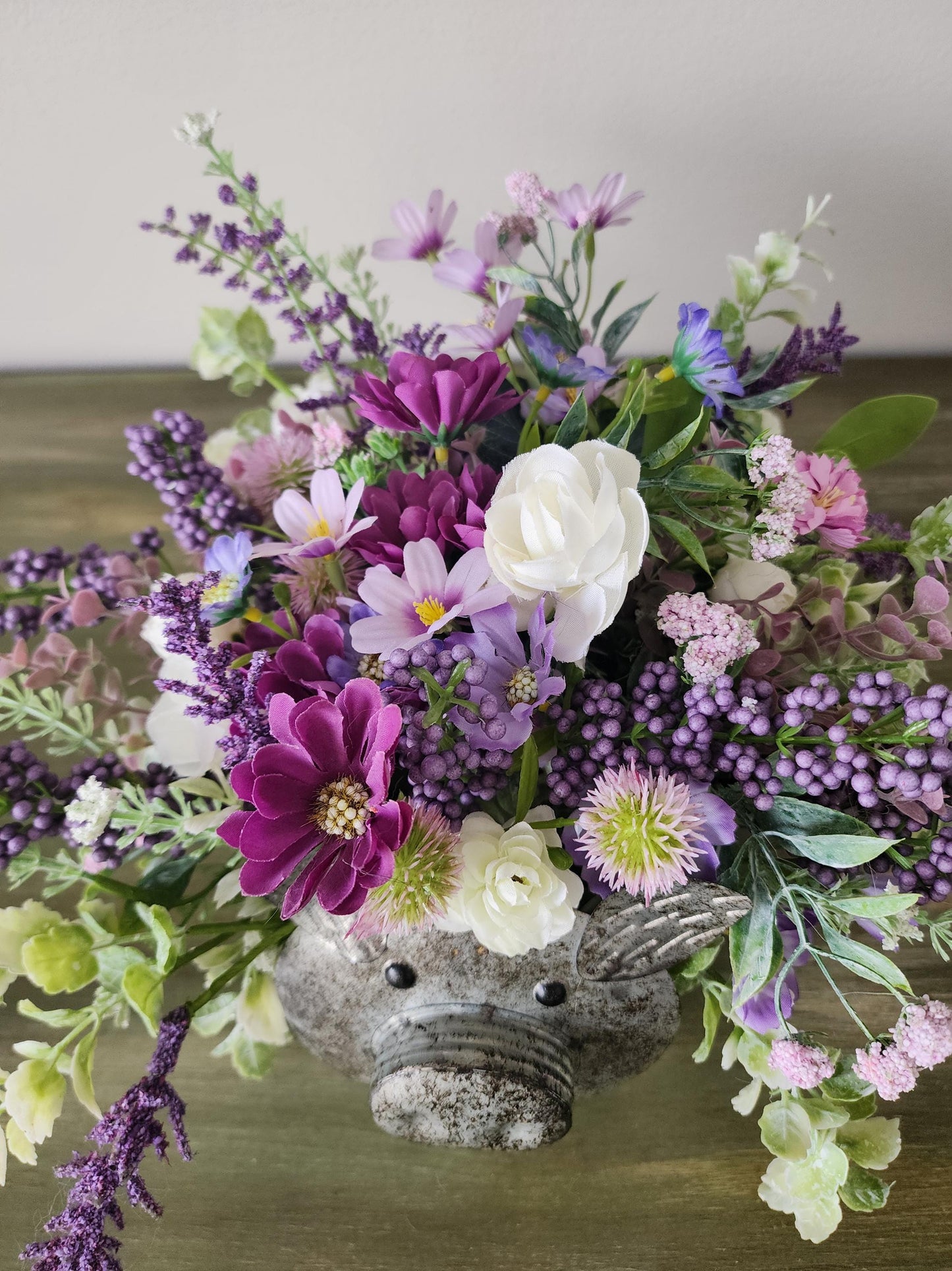 Purple Piggy Planter