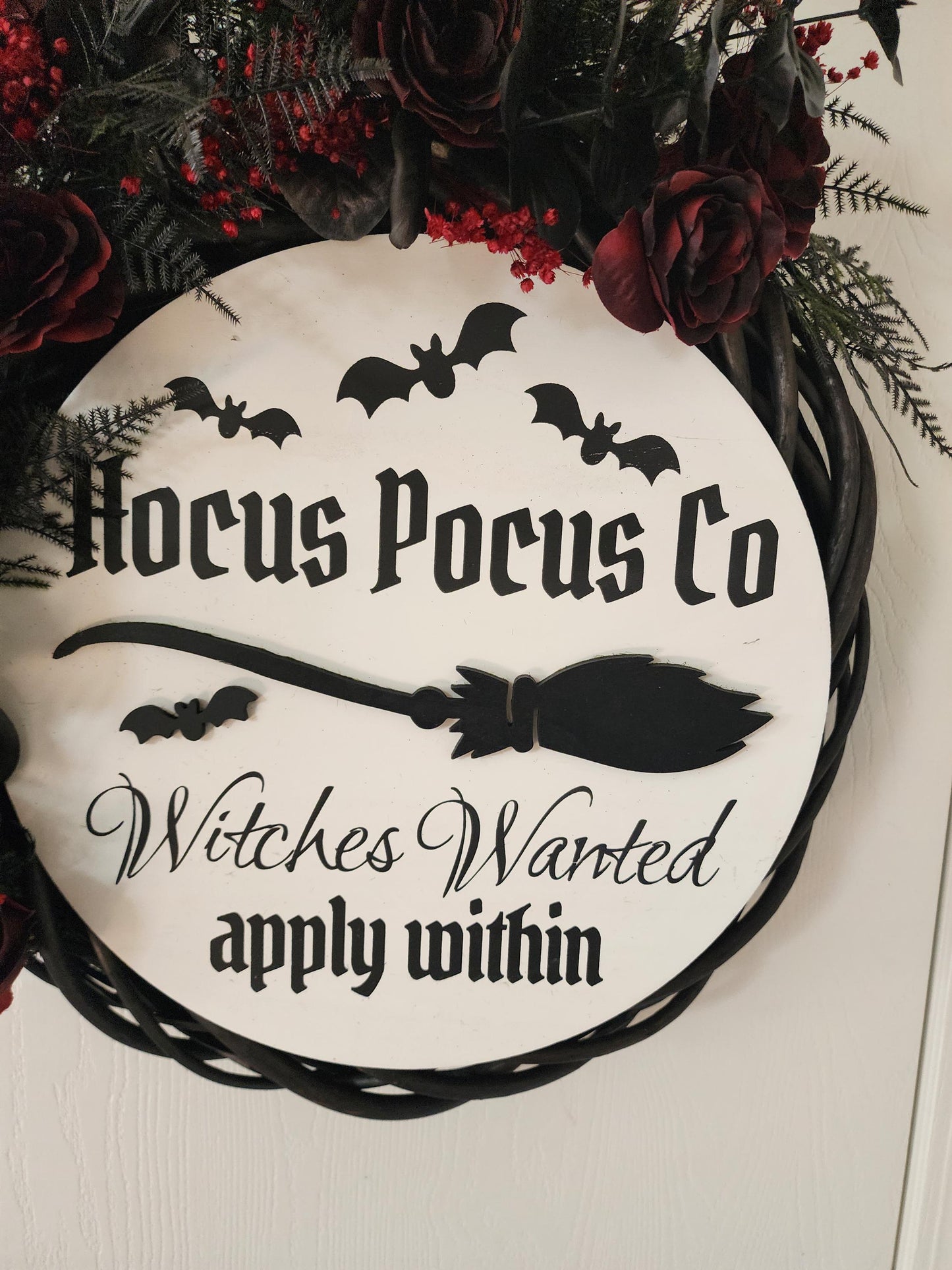 Witches Wanted Halloween Wreath