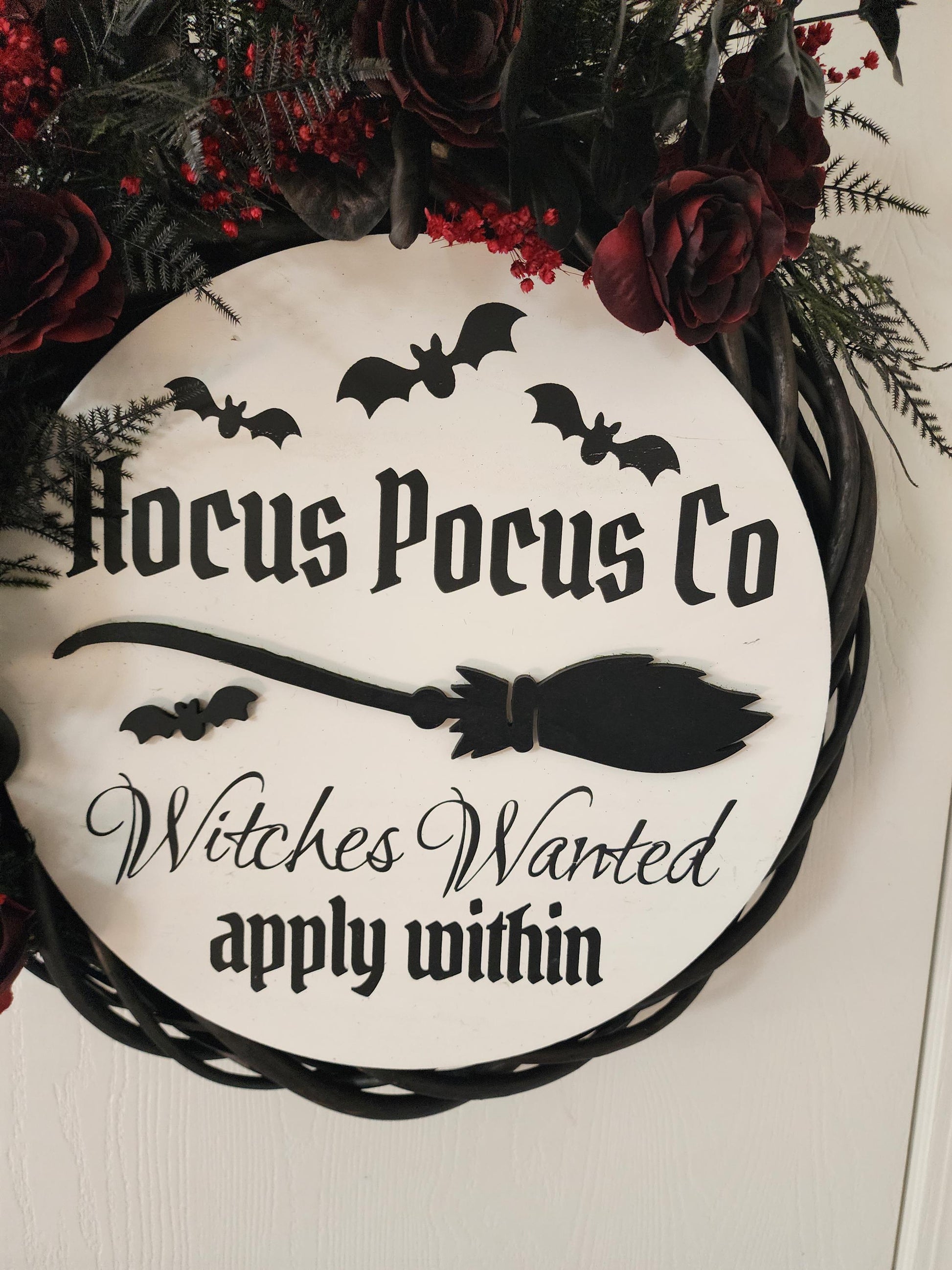 Witches Wanted Halloween Wreath