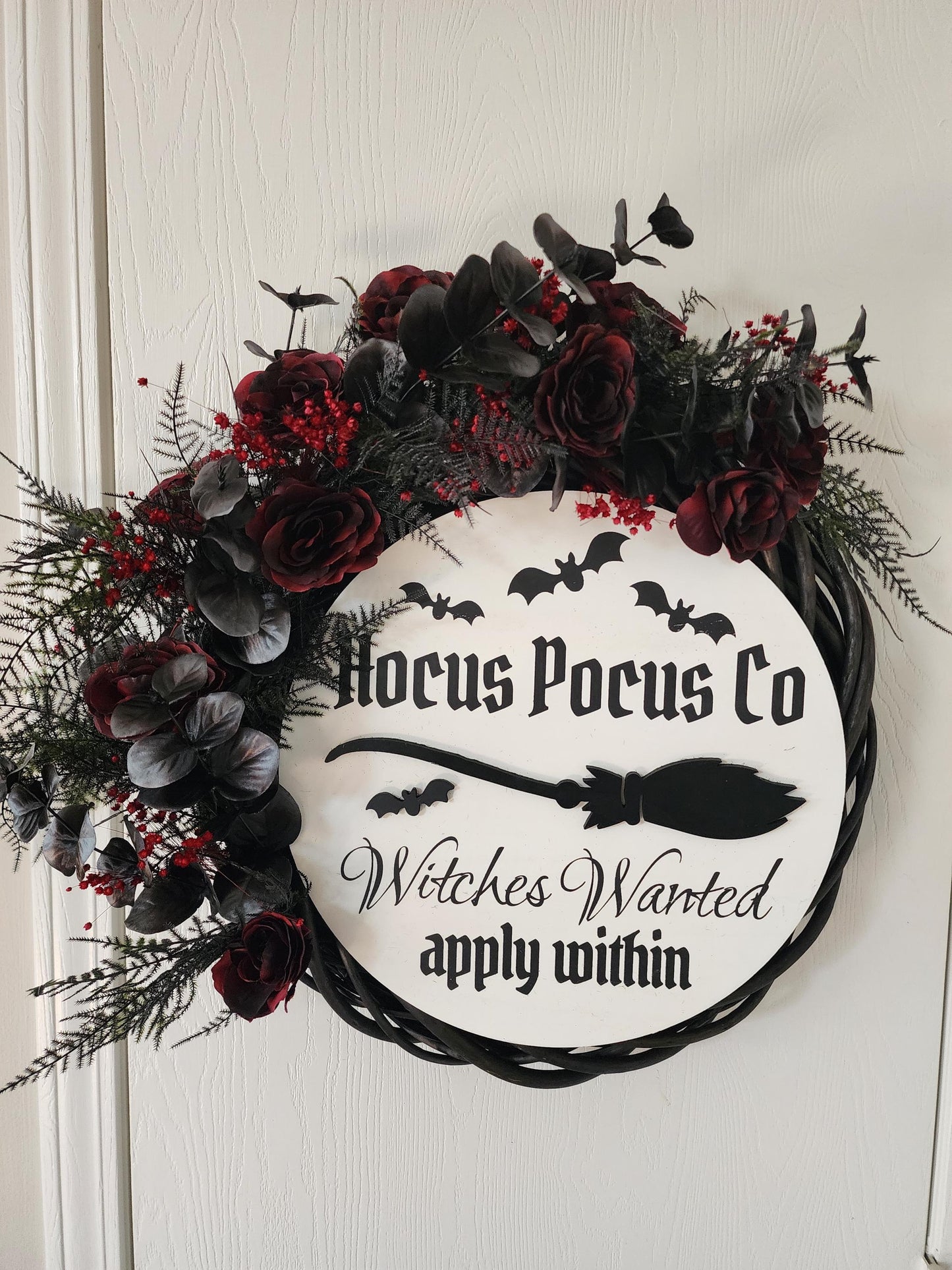 Witches Wanted Halloween Wreath