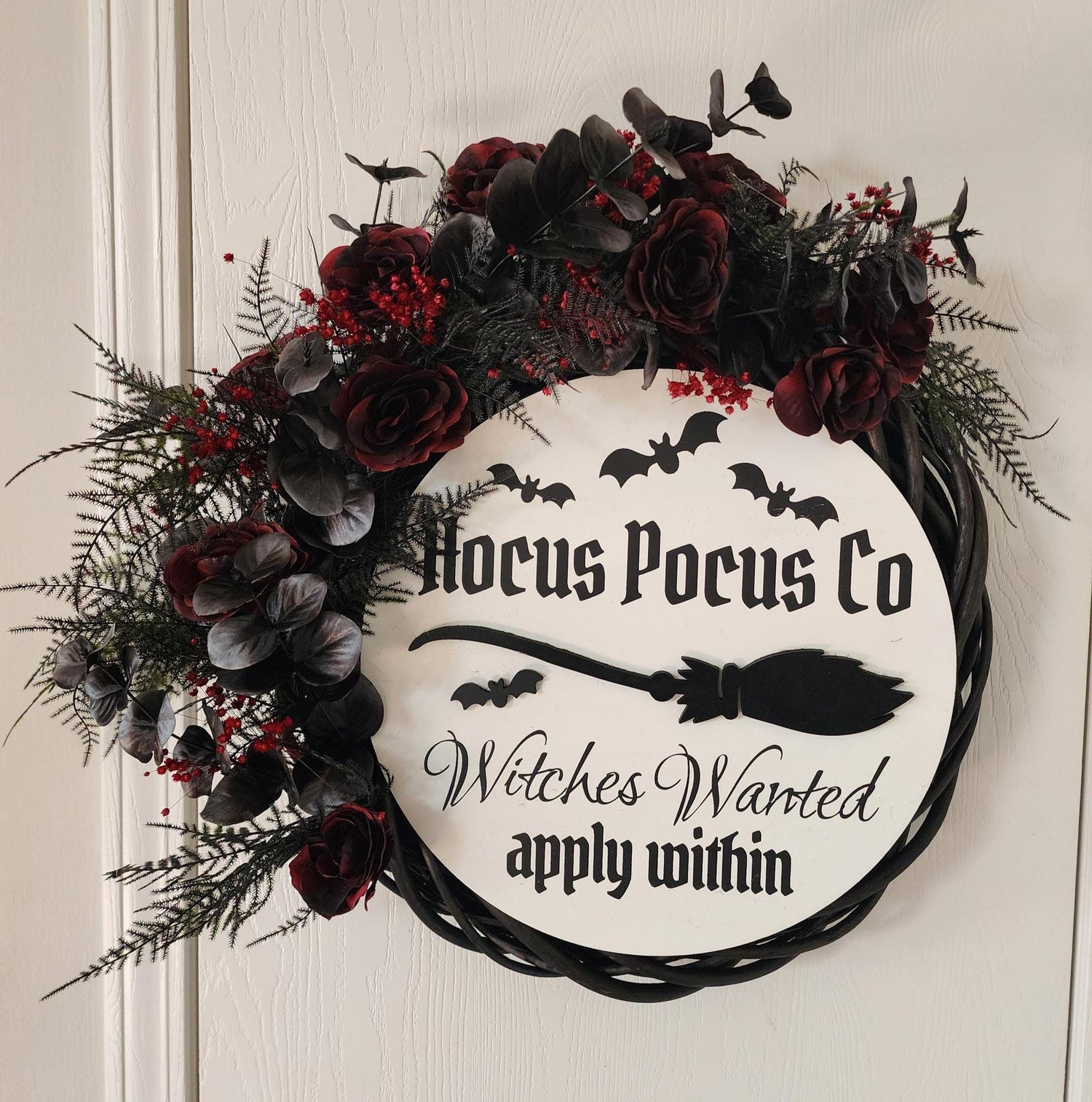 Witches Wanted Halloween Wreath