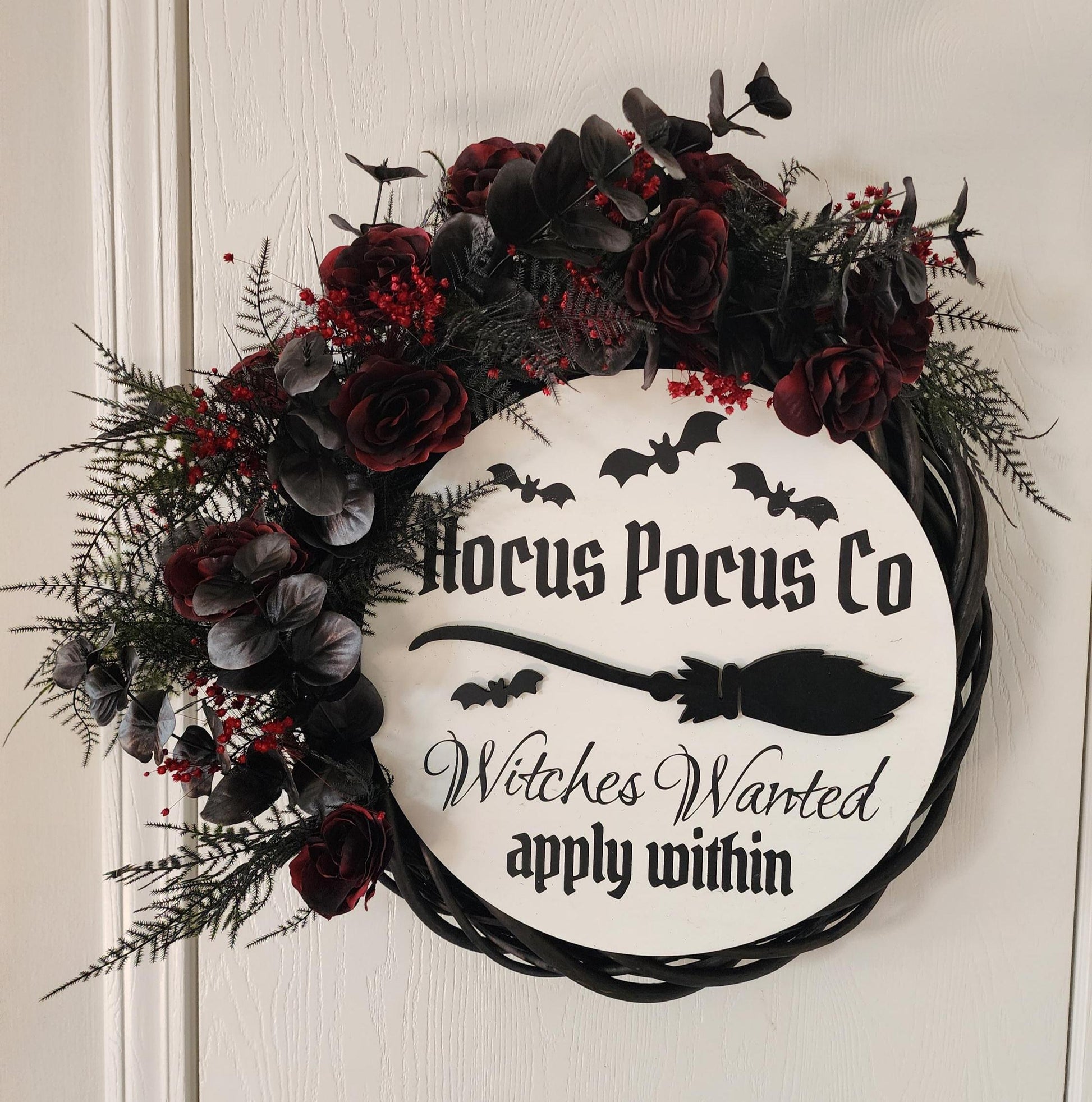 Witches Wanted Halloween Wreath
