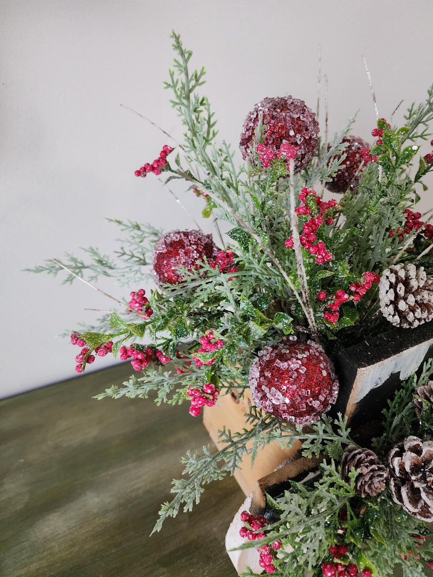Wooden Snowman Planter