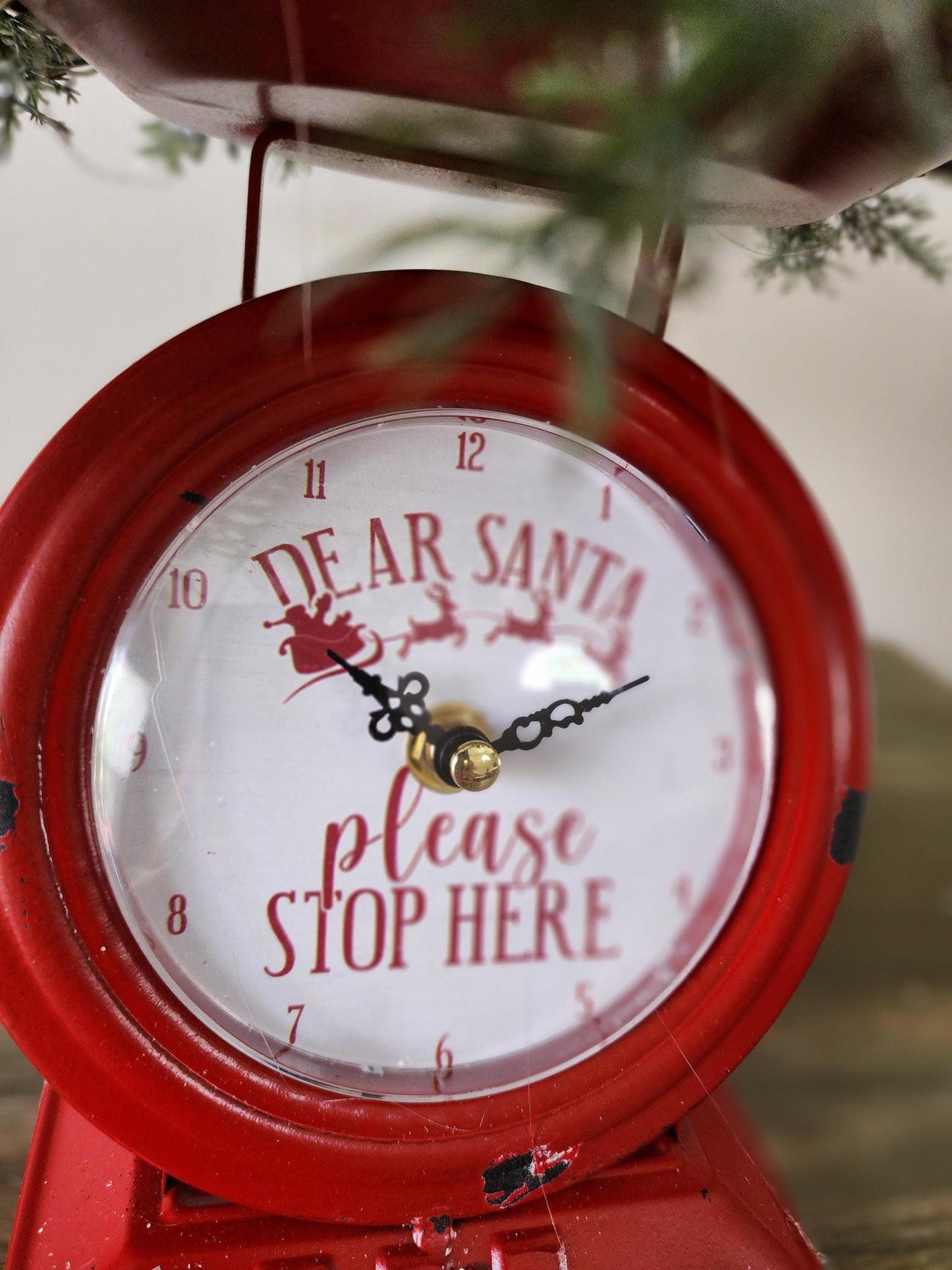 Santa Stop Here Clock Arrangement