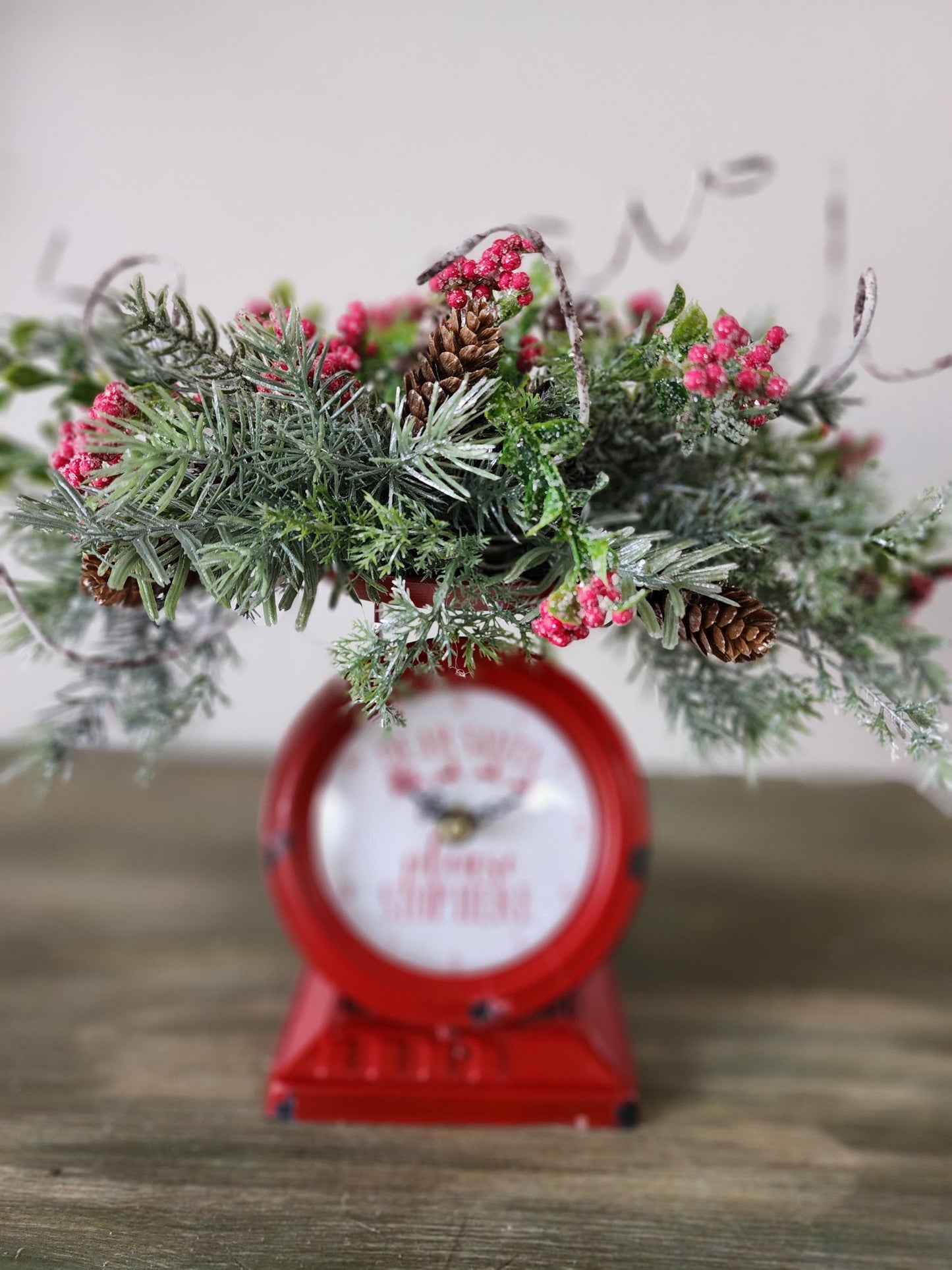 Santa Stop Here Clock Arrangement