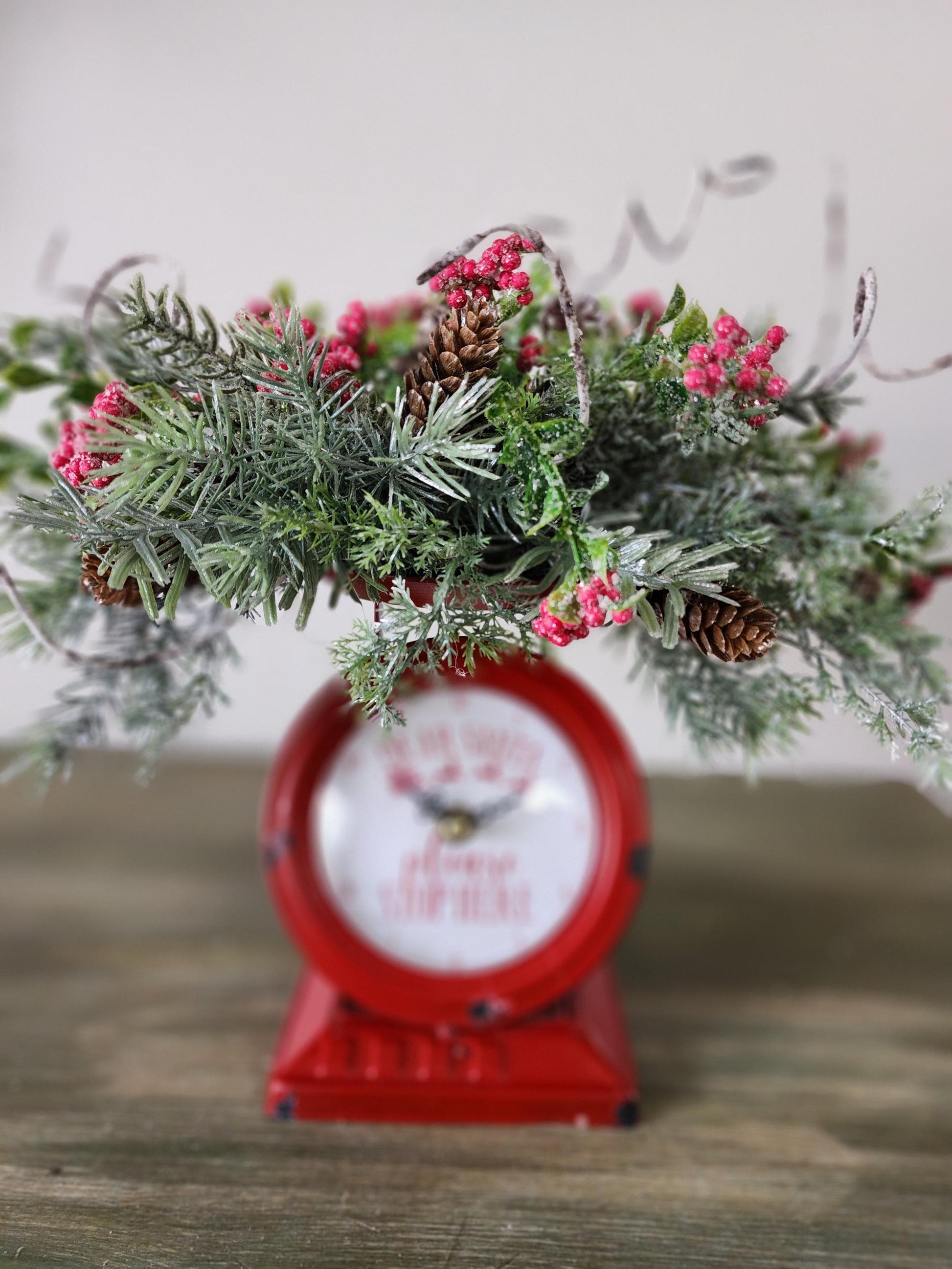 Santa Stop Here Clock Arrangement