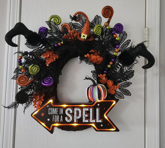Come Sit for a Spell Witchy Wreath