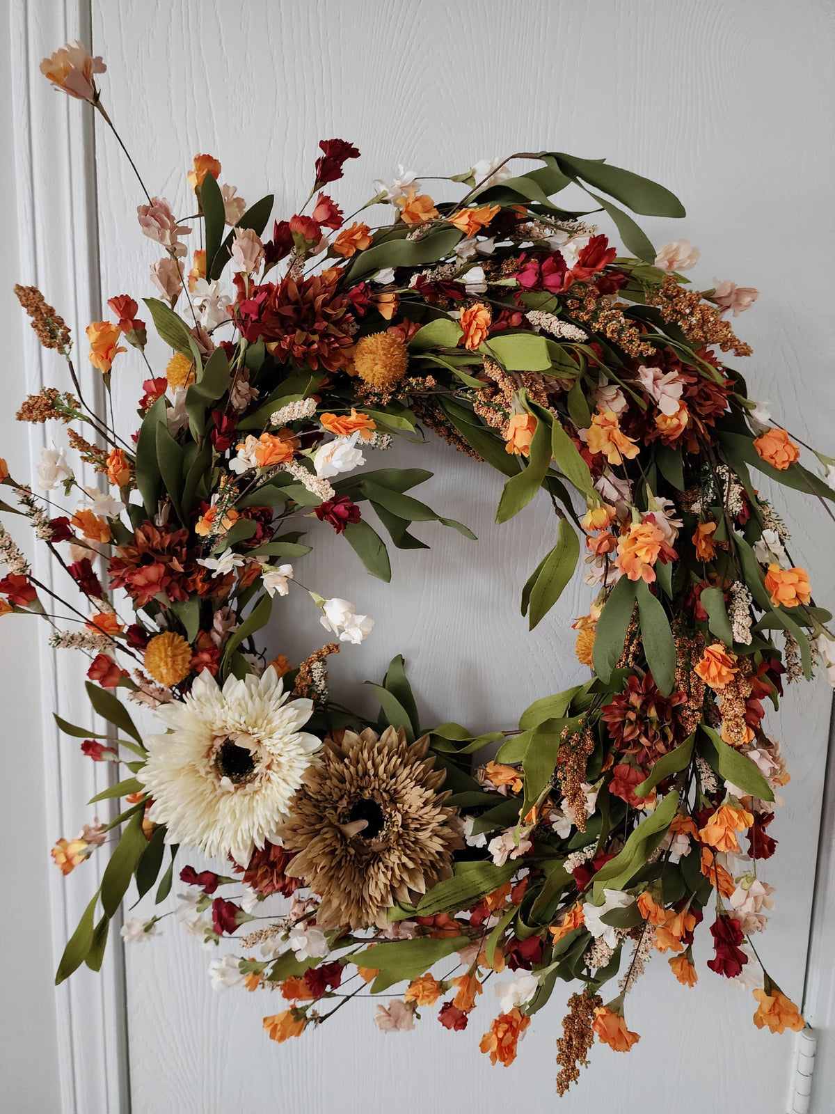 Autumn Reverie | Elegant Fall Sunflower Wreath