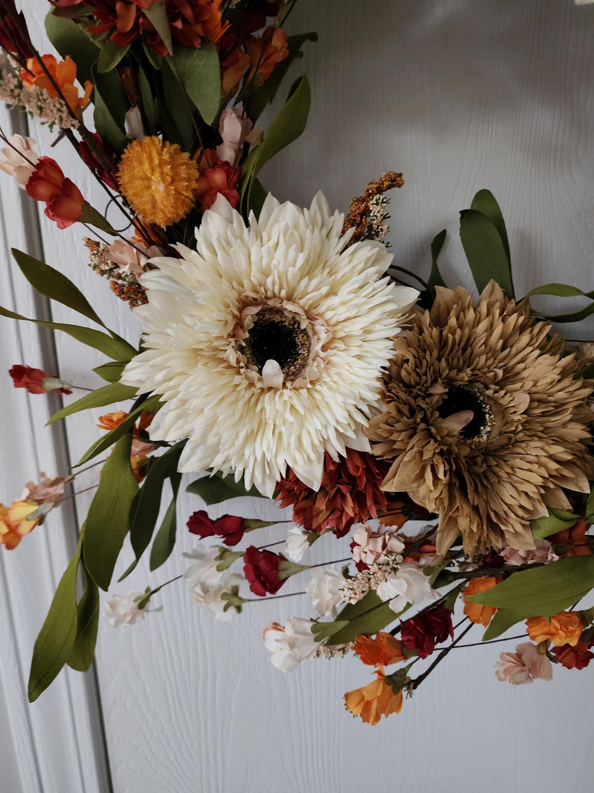 Autumn Reverie | Elegant Fall Sunflower Wreath