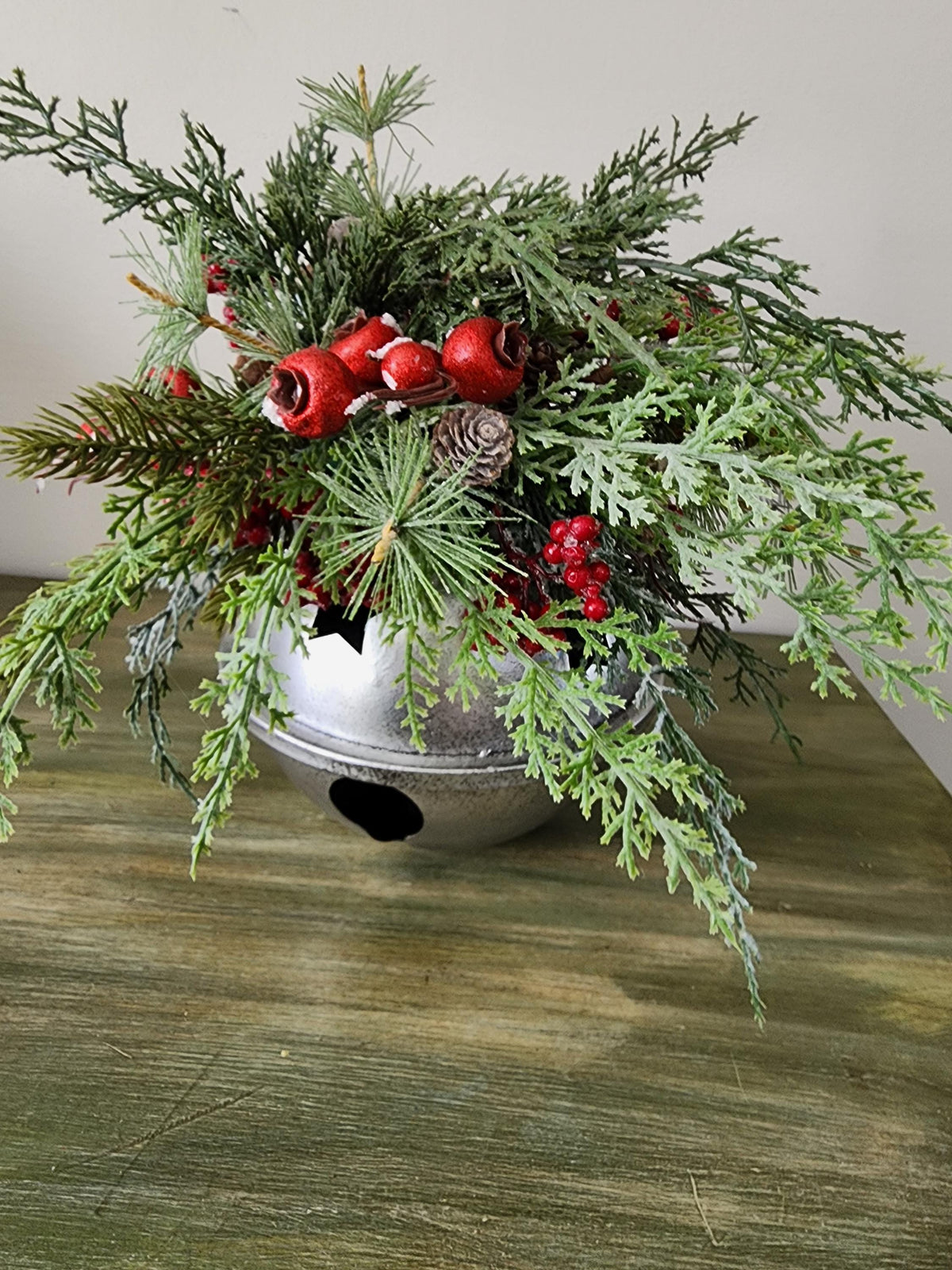 Rustic Red Christmas Jingle Bell Arrangement