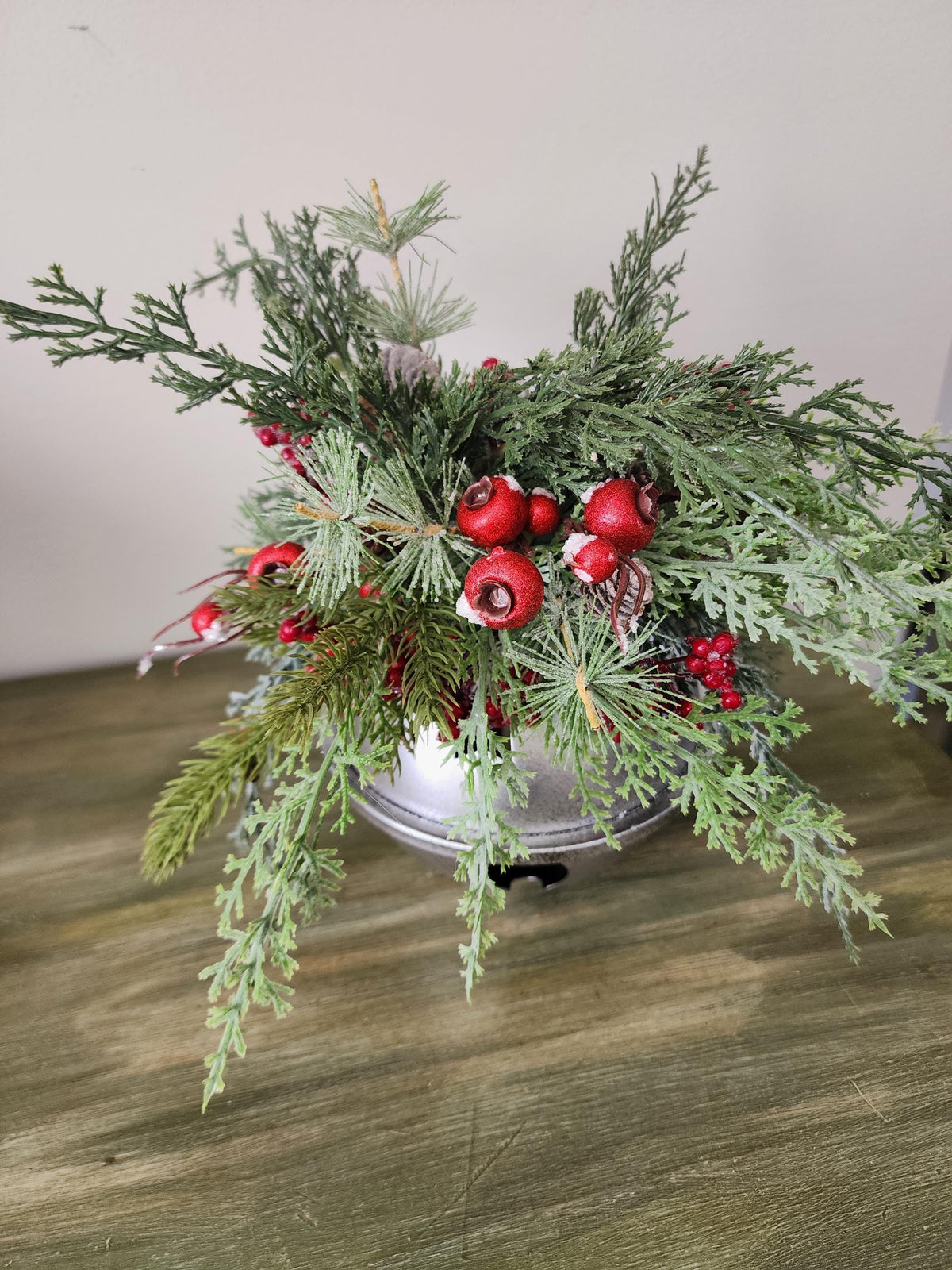 Rustic Red Christmas Jingle Bell Arrangement