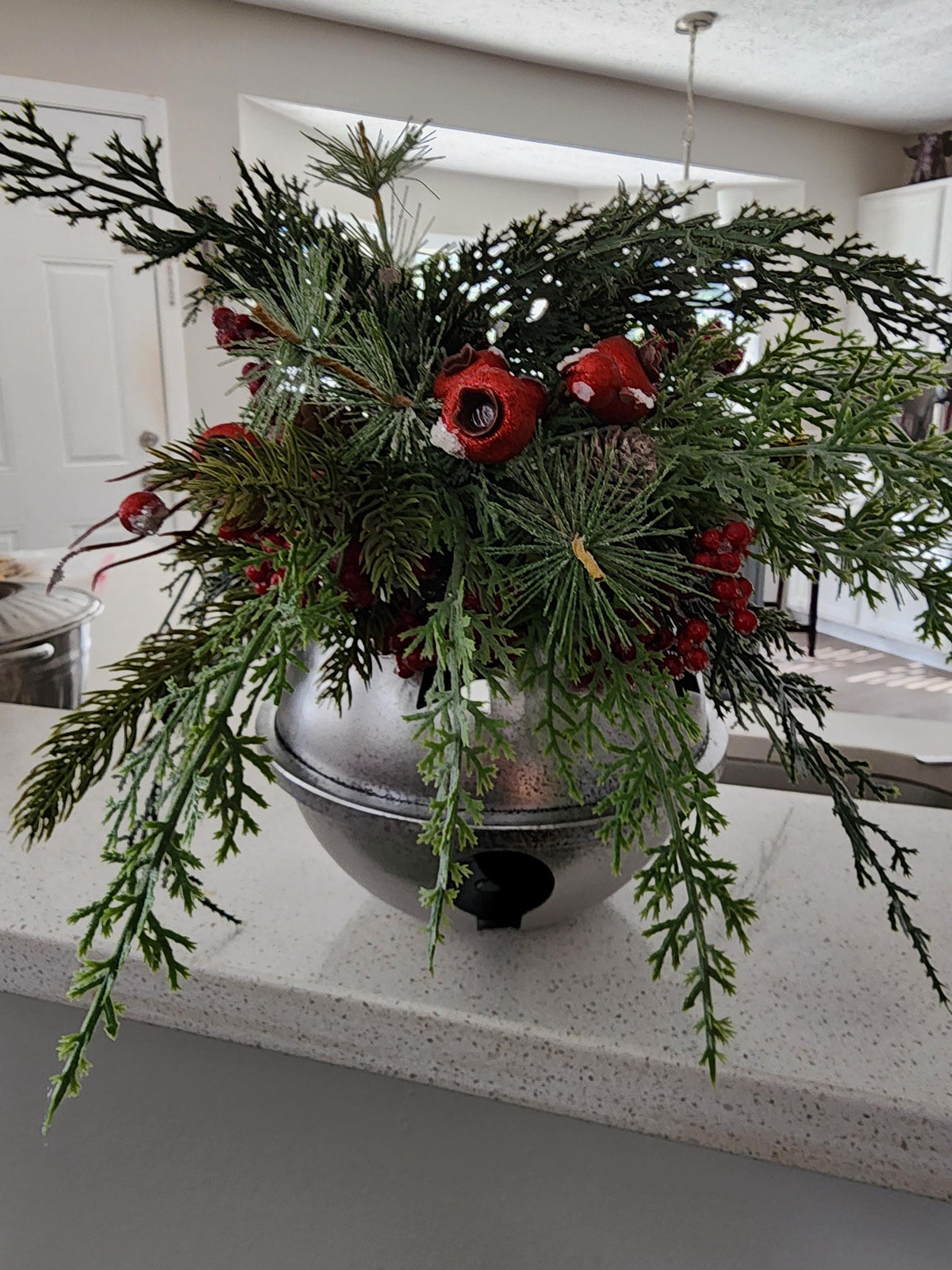 Rustic Red Christmas Jingle Bell Arrangement