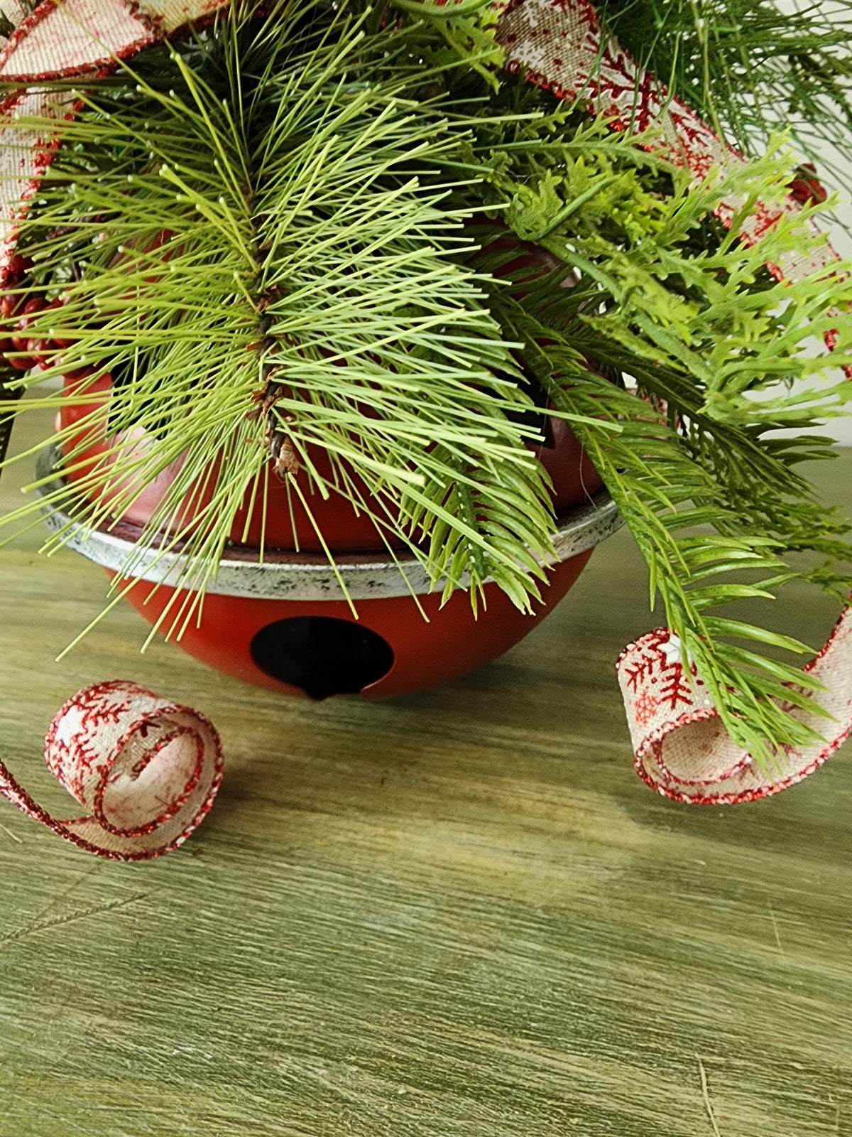 Red Snowflake Christmas Bell Arrangement