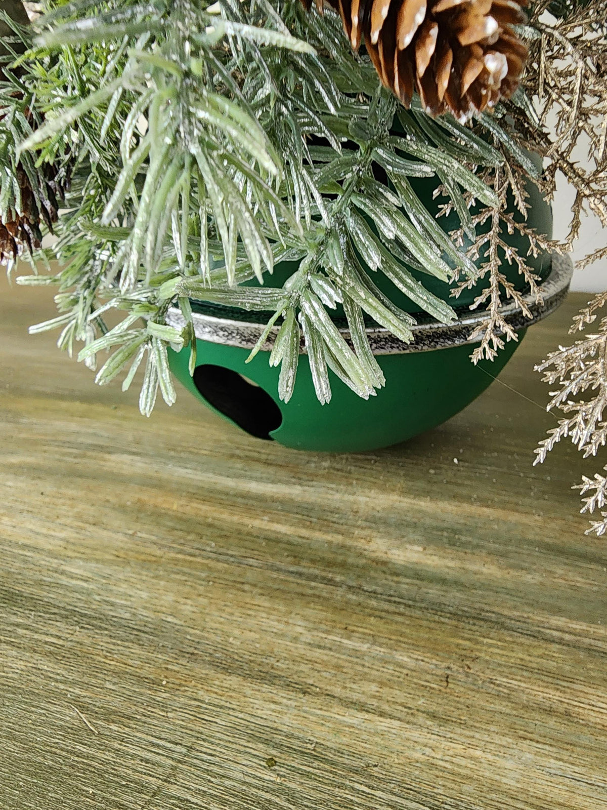 Frosted Champagne Christmas Bell Arrangement