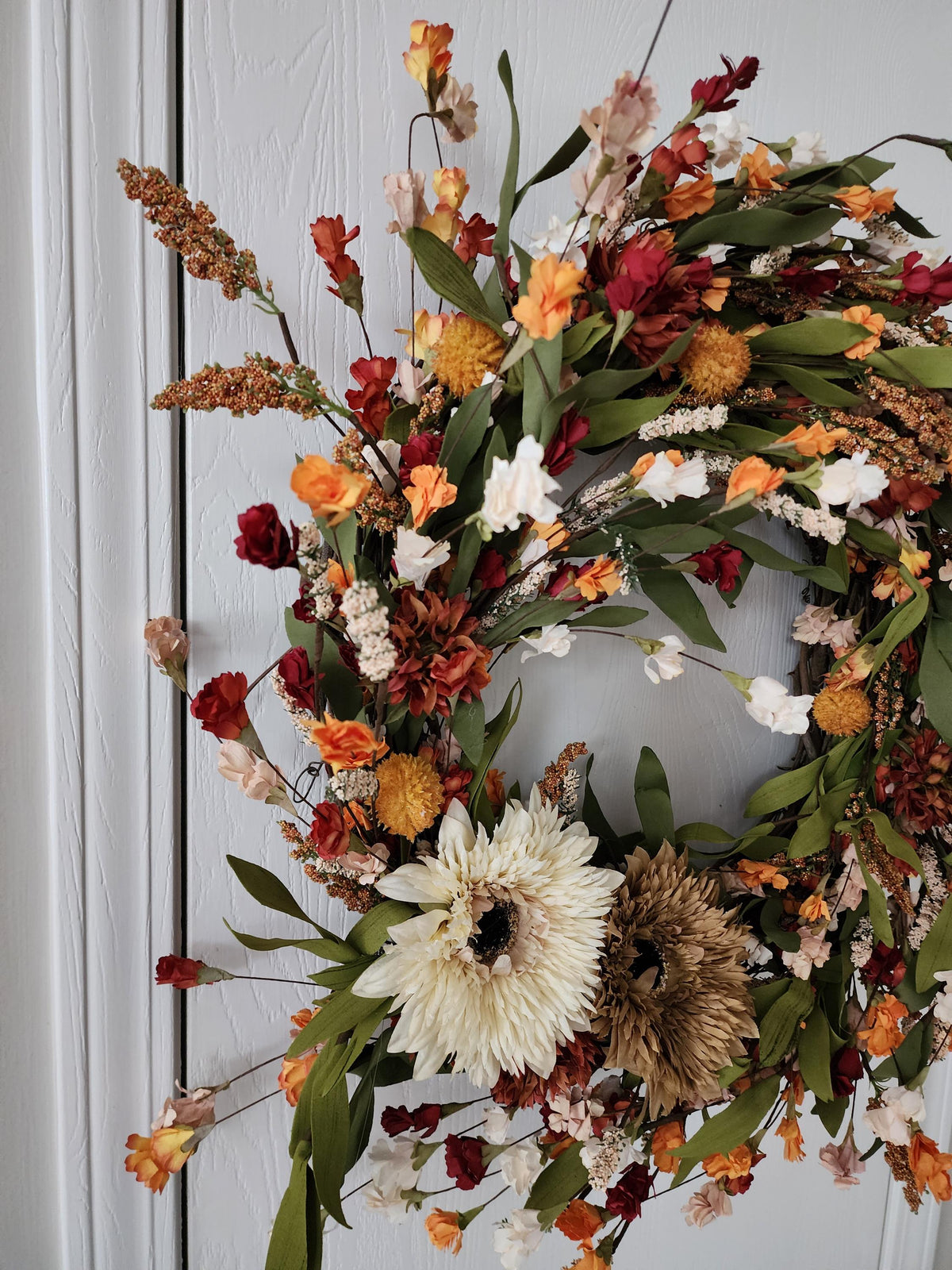 Autumn Reverie | Elegant Fall Sunflower Wreath