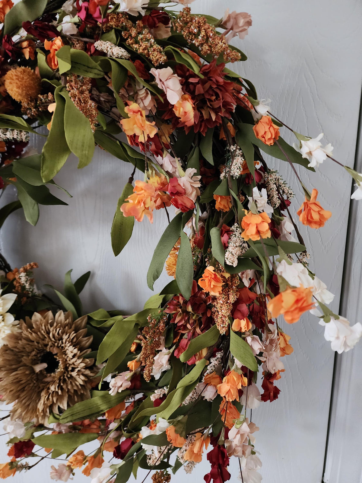 Autumn Reverie | Elegant Fall Sunflower Wreath