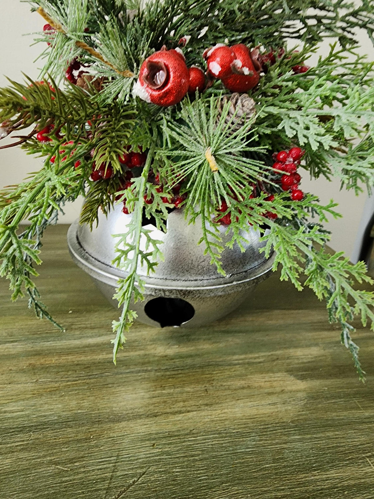 Rustic Red Christmas Jingle Bell Arrangement