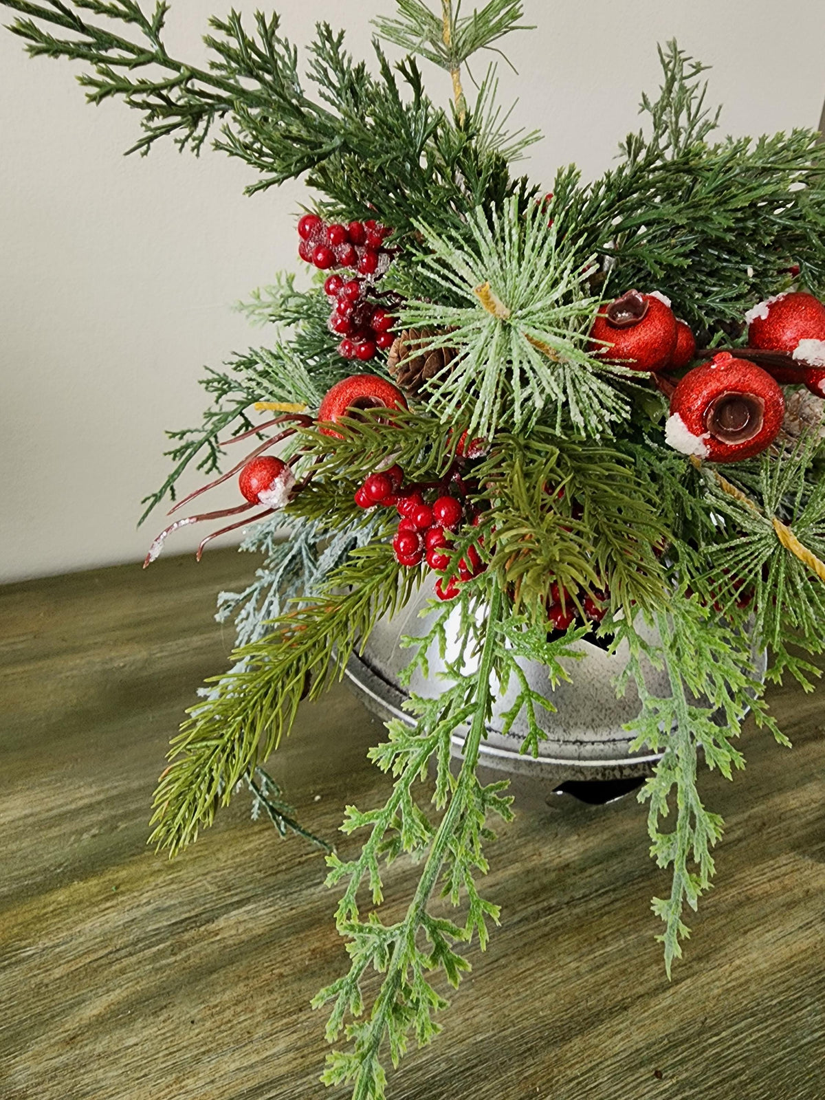 Rustic Red Christmas Jingle Bell Arrangement