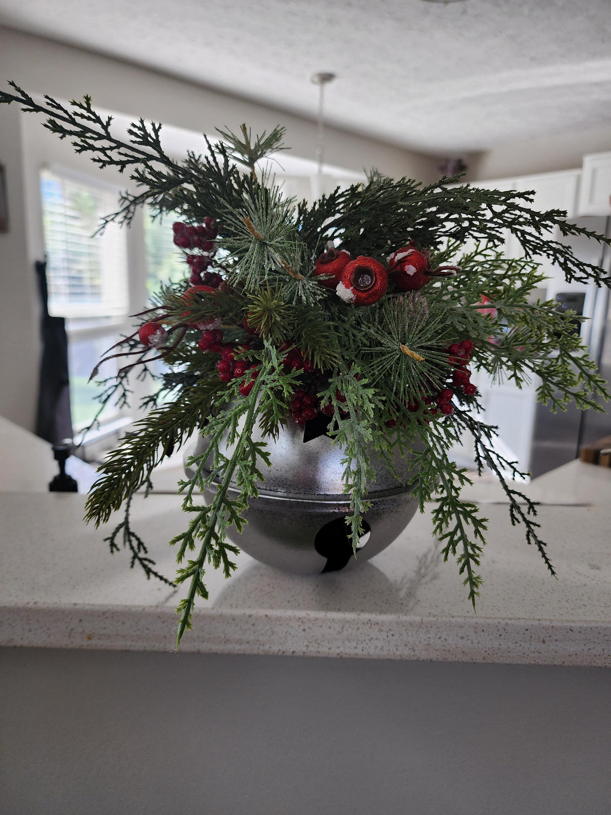 Rustic Red Christmas Jingle Bell Arrangement
