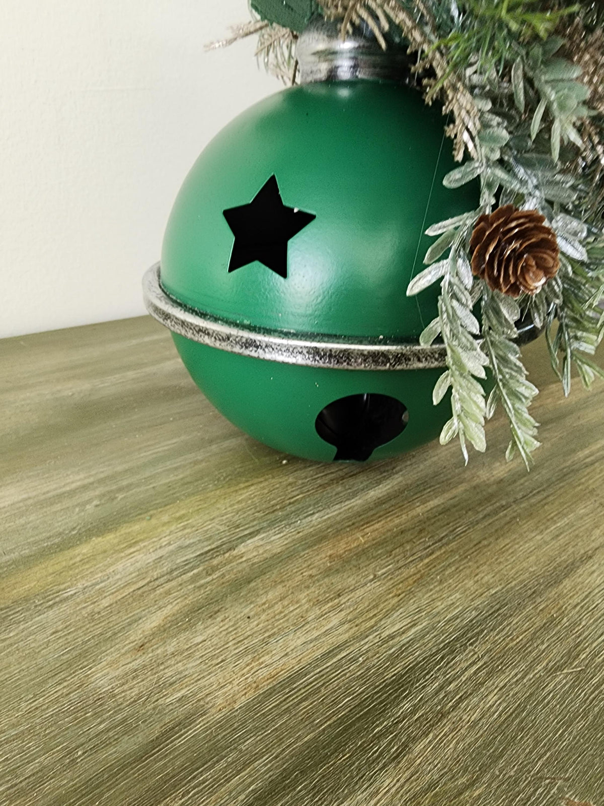 Frosted Champagne Christmas Bell Arrangement